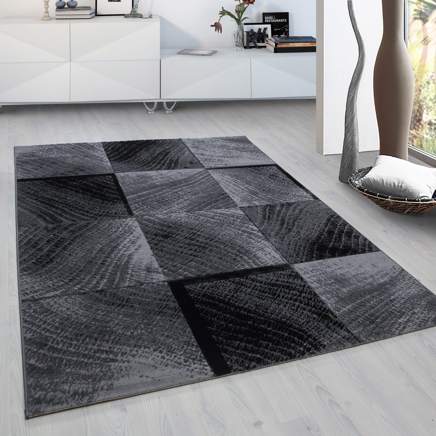 Stilvoll Günstig Teppich Teppich für den Flur oder Küche Kariertes Design, Läufer, Höhe: 6 mm