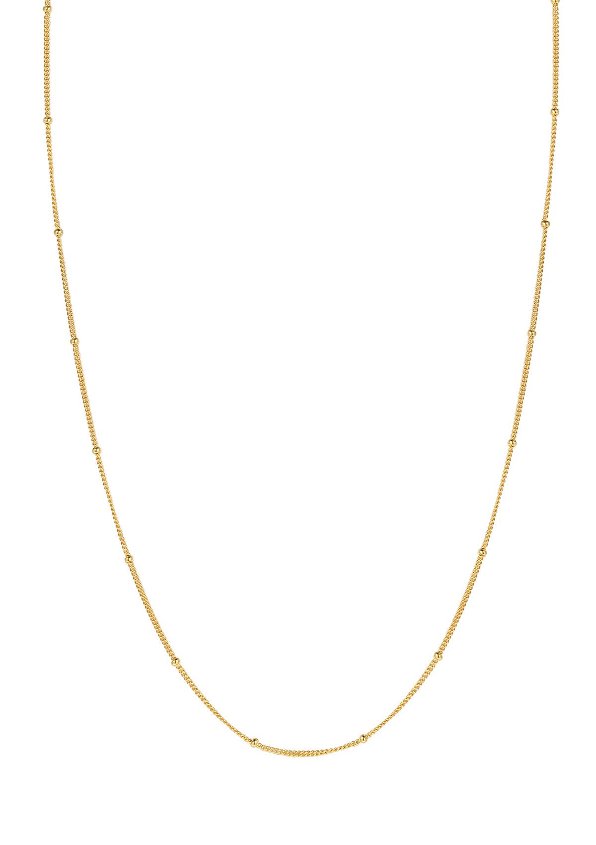 Kette ohne Anhänger Kugelkette Herren, 51 cm 18K vergoldet
