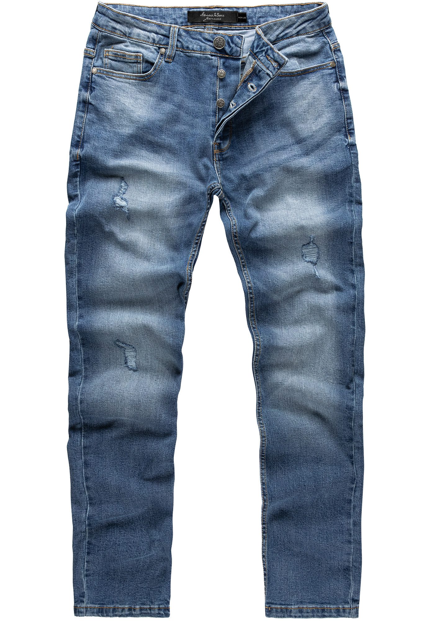 Amaci&Sons Straight-Jeans MEDFORD Destroyed Jeans Herren günstig online kaufen