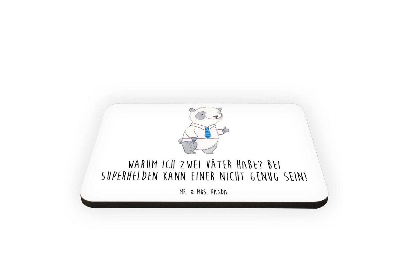 Thumbnail - Mr. & Mrs. Panda Magnet Superhelden Stiefvater - Weiß - Geschenk, Kühlschrankmagnet, Souvenir (Packung, 1-St., Magnet St...