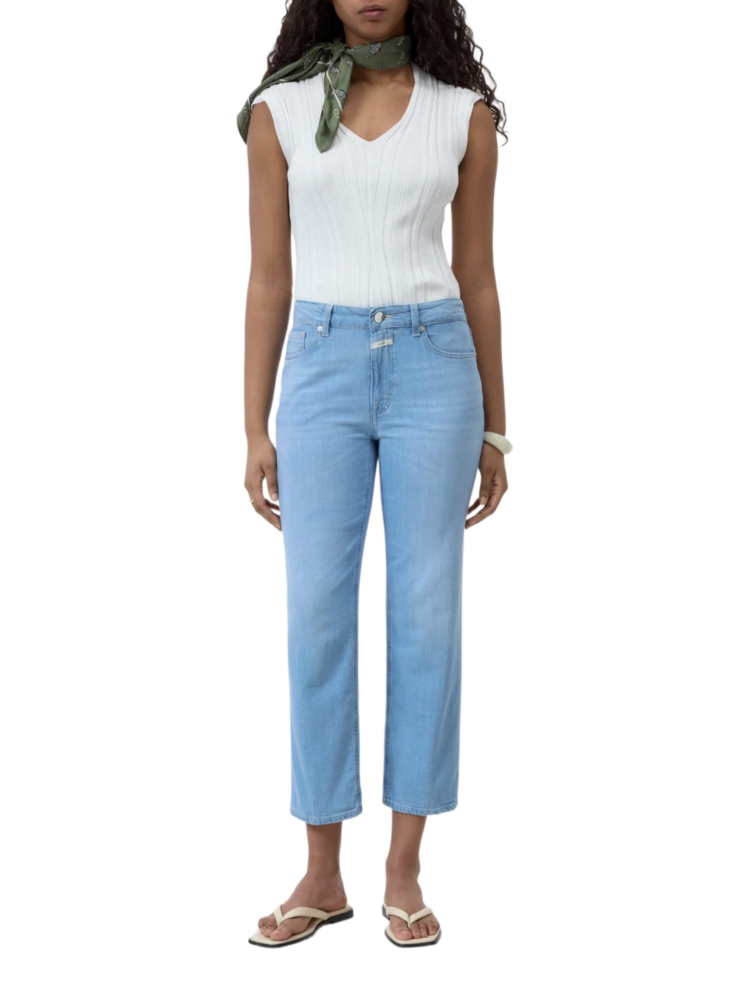 CLOSED Stoffhose blau,Casual,Baumwolle,Unifarben,Straight Leg,Mittel