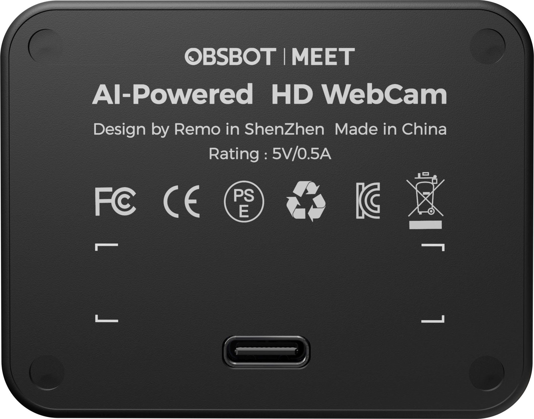 OBSBOT Meet Webcam AI-gestützte Livestreams) HD-Webcam (Full HD, professionelle für