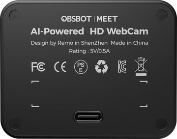 OBSBOT Meet Webcam (Full HD, AI-gestützte HD-Webcam für professionelle Livestreams)