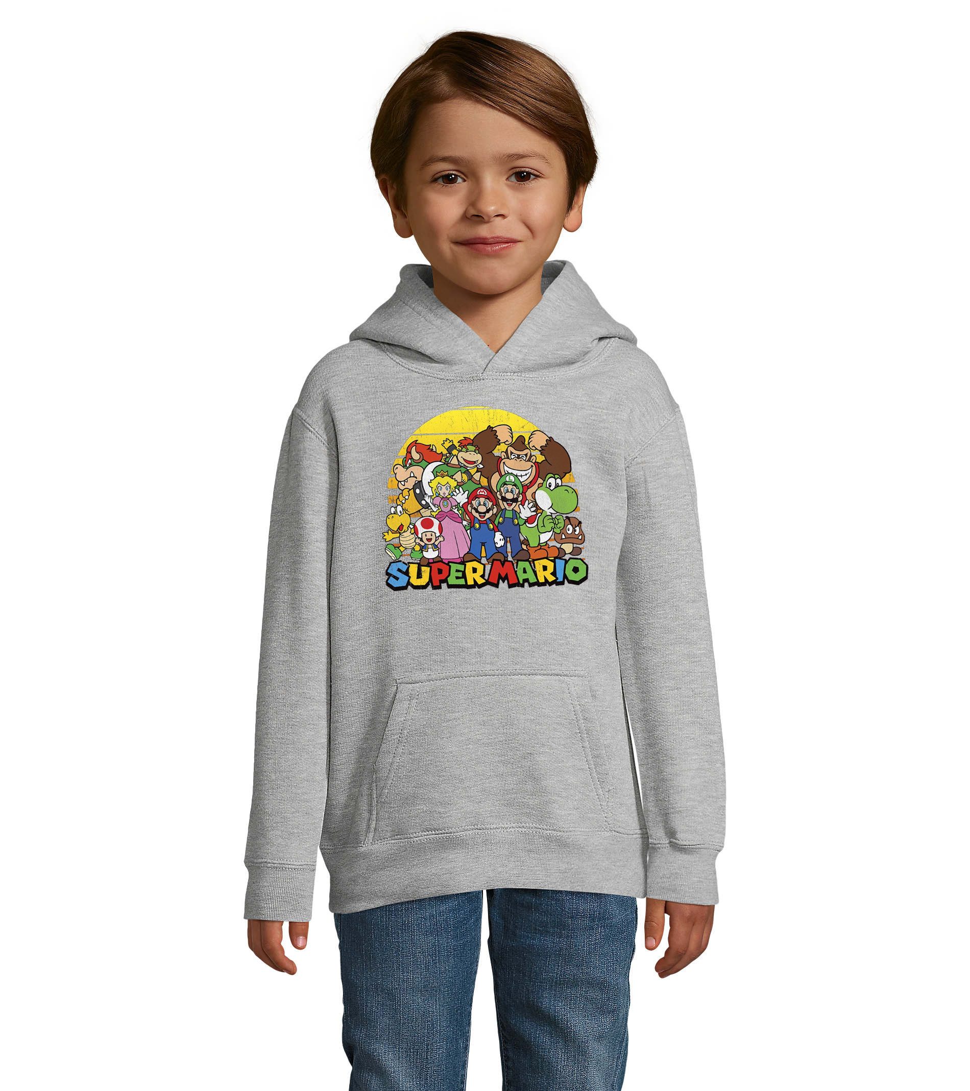 Hoodie Super Mario Kinder Hoodie Gaming Kapuzenpullover Jungen Mädchen Print