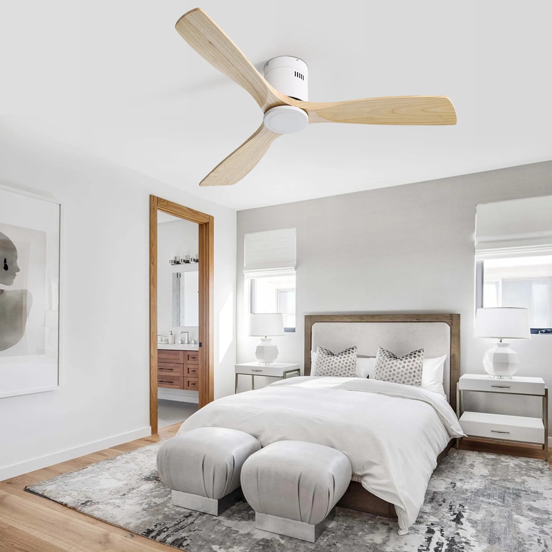 Rutaqian Deckenventilator 52 Zoll Deckenventilator mit günstig online kaufen