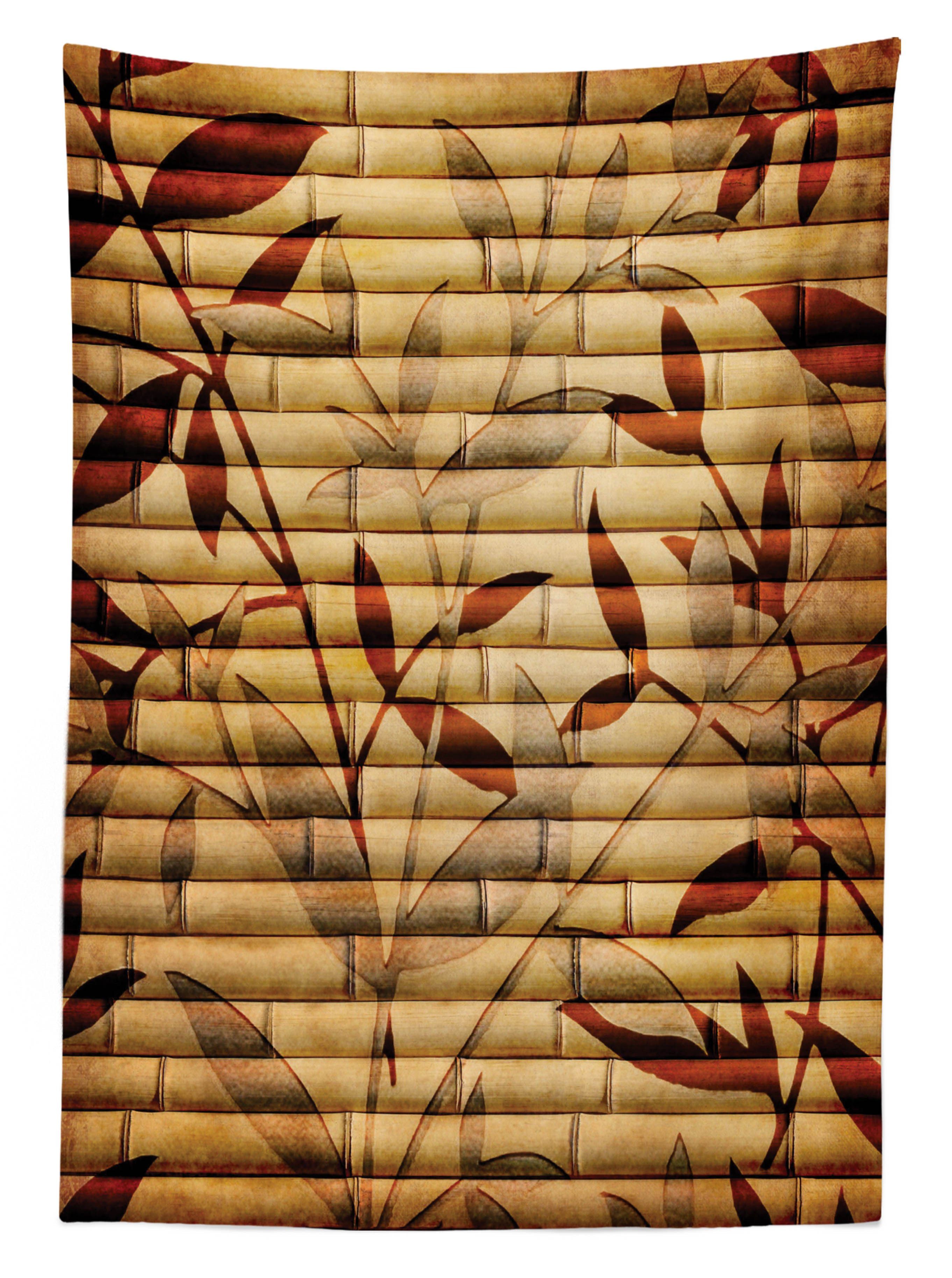 Beige geeignet Farben, Farbfest Bambus-Blätter Bohemian Für Klare Tischdecke den Waschbar Abakuhaus Außen Bereich