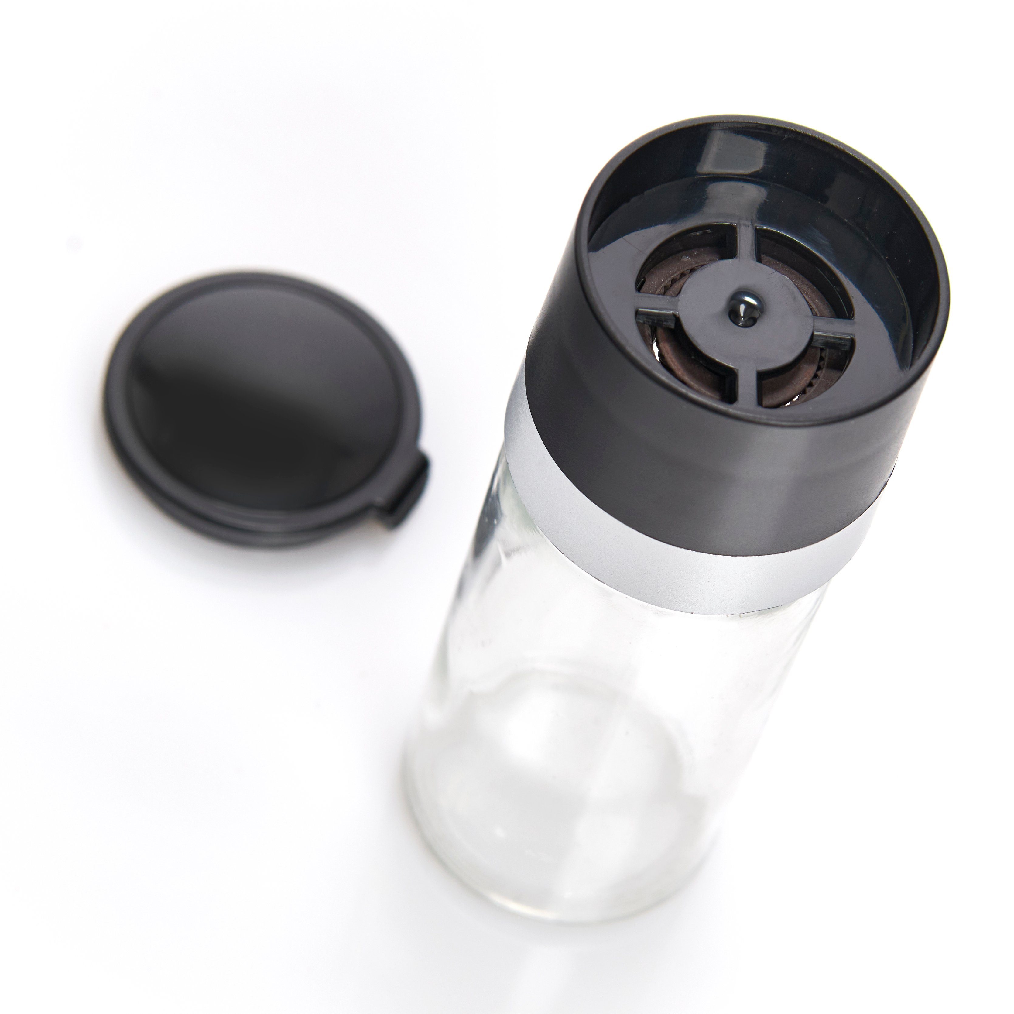 Zeller Present Gewürzmühle, Glas/Kunststoff, schwarz