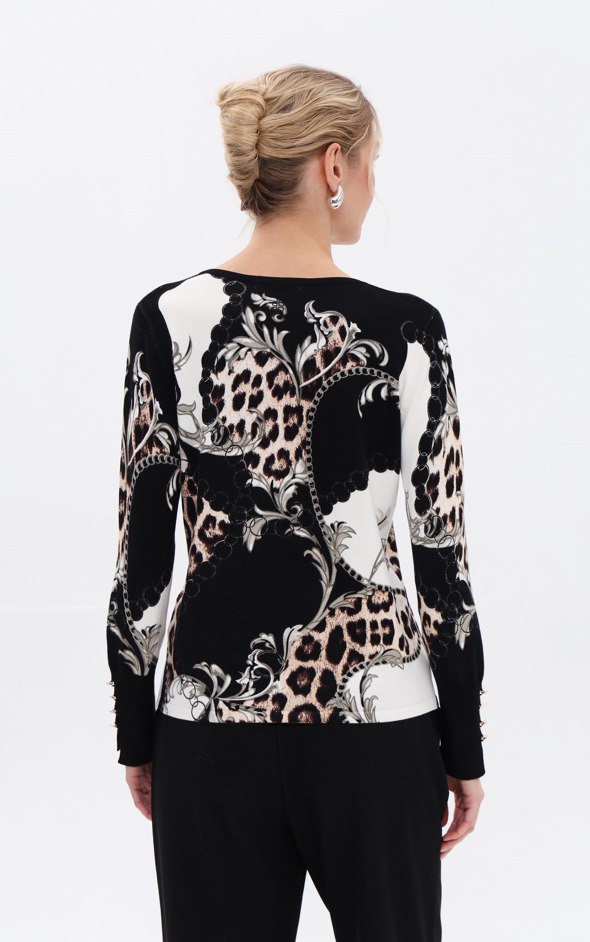 Passioni Strickpullover im Mustermix