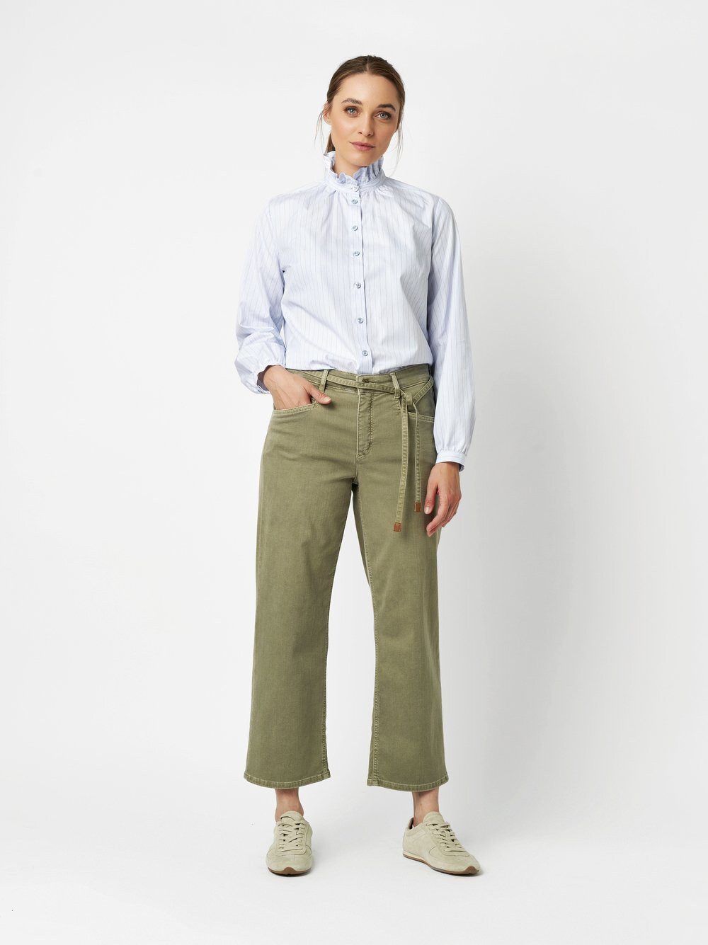 TONI Weite Jeans Liv mit Bindegürtel und Taschendetail günstig online kaufen