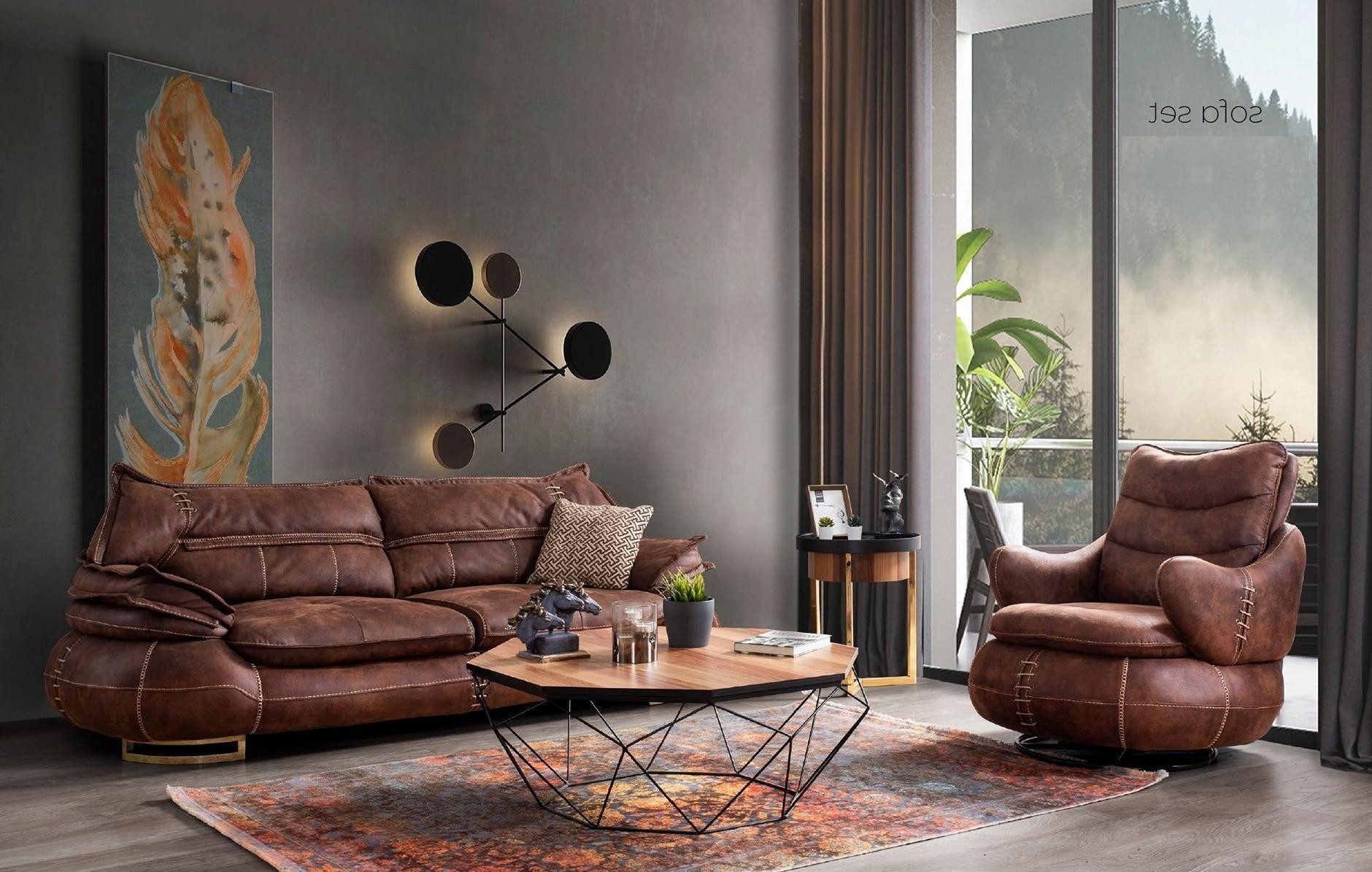 Xlmoebel Polstergarnitur Neue hochwertige Western-Sofagarnitur im amerikanischen Luxusstil, (2tlg. Set Sofagarnitur 3 + 1 Sitzer), Hergestellt in Europa