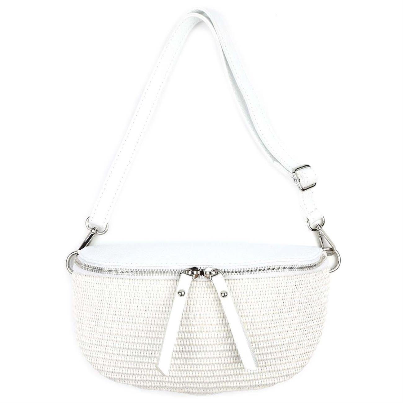 ITALYSHOP24 Bauchtasche Damen Basttasche Schultertasche CrossBody günstig online kaufen