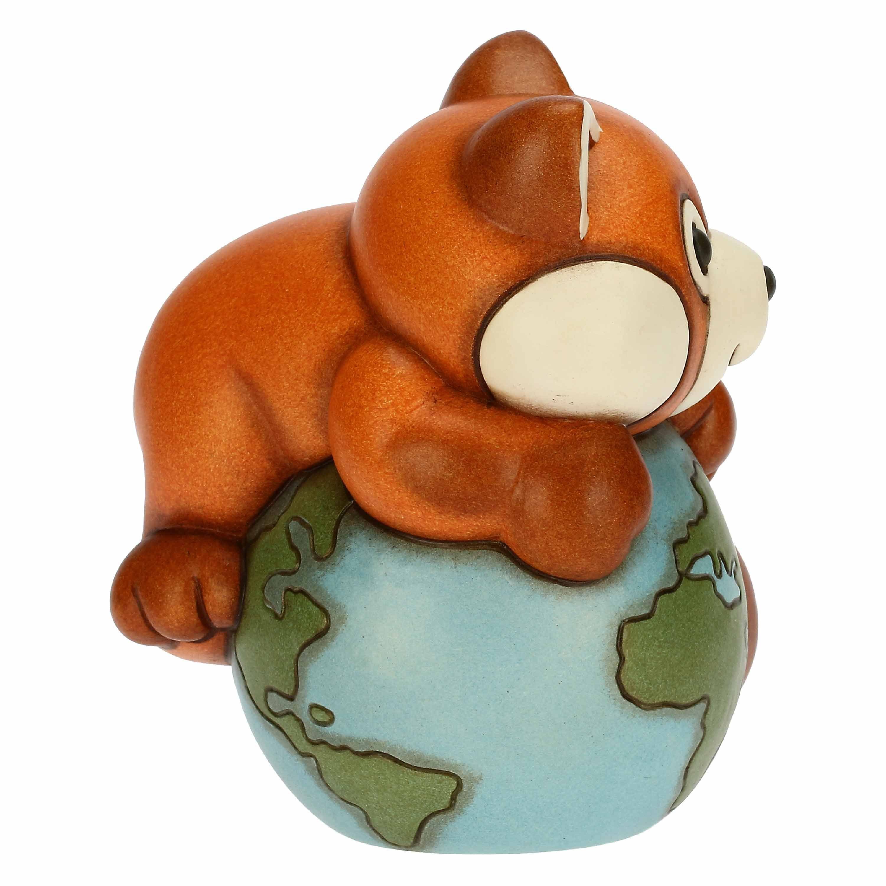 'Roter 2023 Panda Dreamer THUN Keramik' SpA Weltkugel mit Dekofigur THUN aus