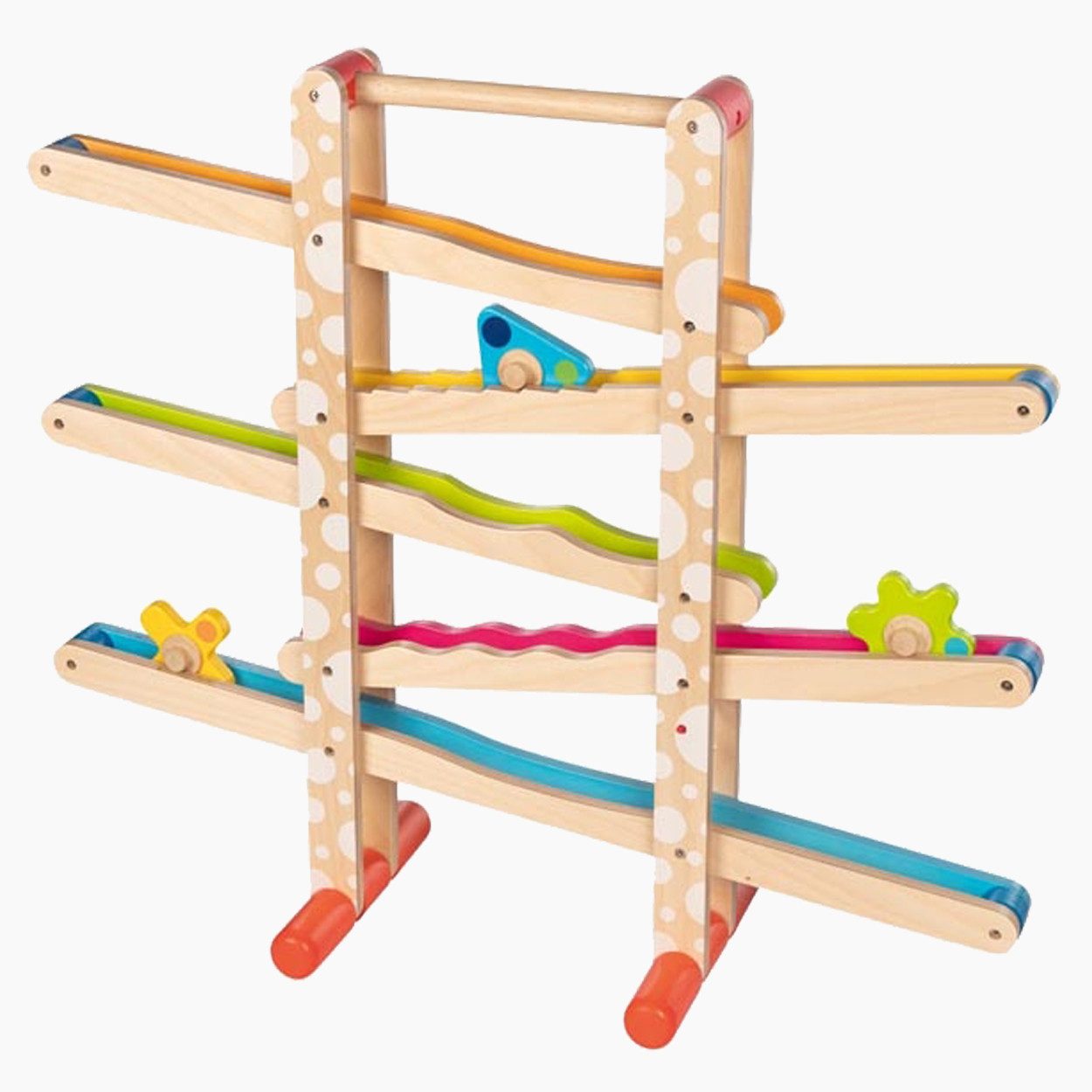 goki Kugelbahn Kreiselbahn aus Holz, (packung, 4-tlg., montiert), die kindliche Entwicklung fördern