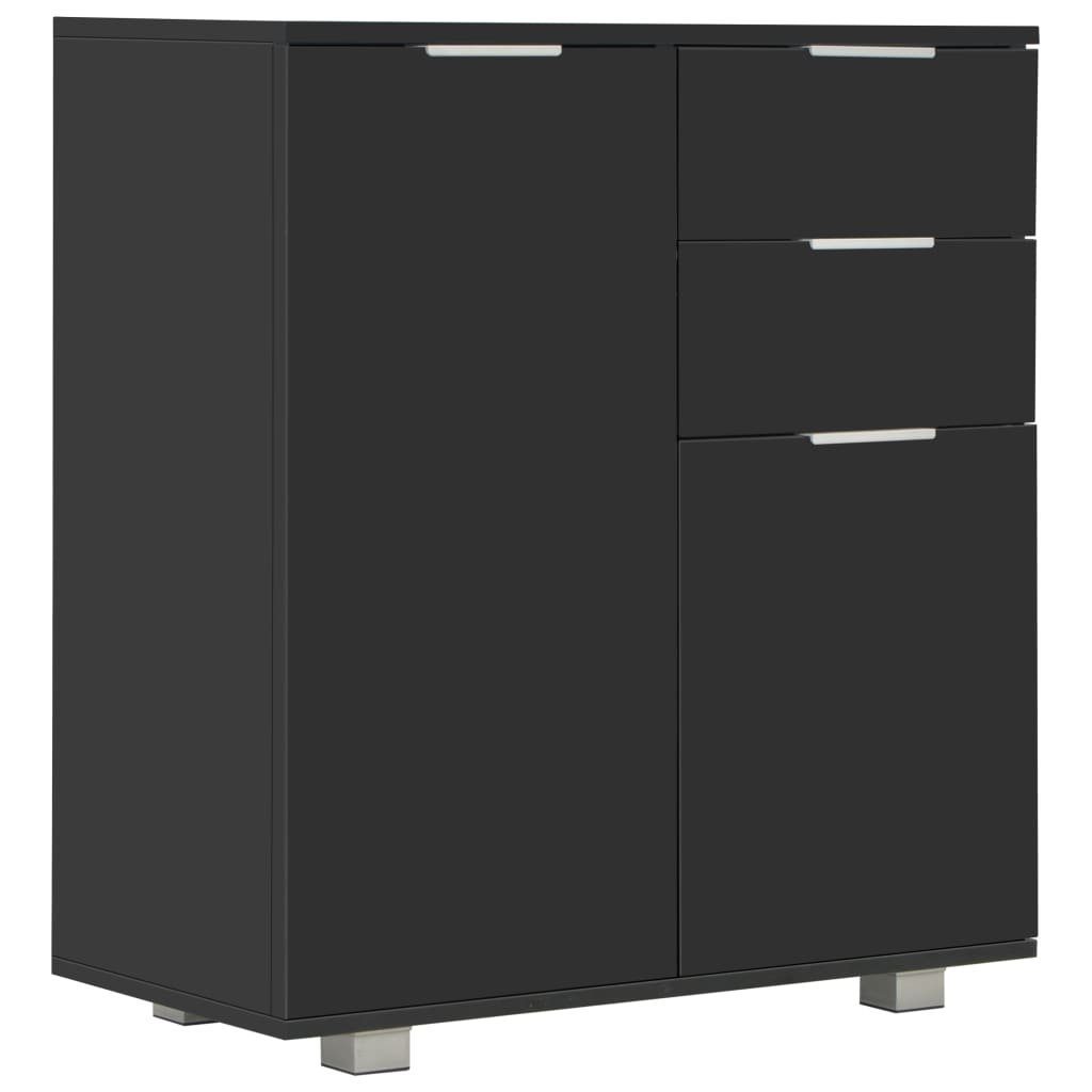 furnicato Sideboard Hochglanz-Schwarz 71x35x80 cm Holzwerkstoff (1 St)