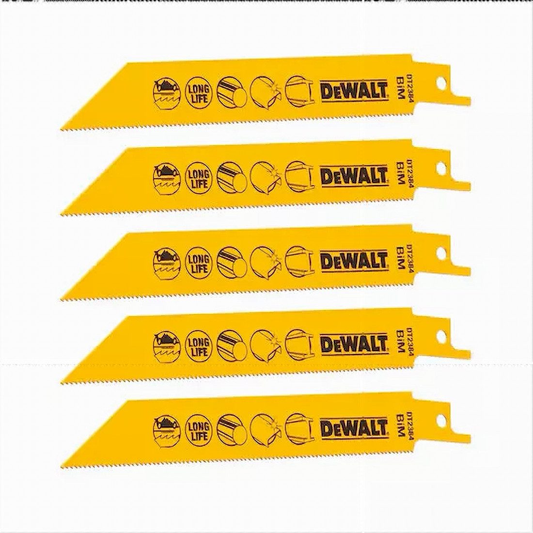 DeWalt Säbelsägeblatt Dewalt DT2384-QZ Säbelsägeblatt BIM 152 mm Metall 5 Stück