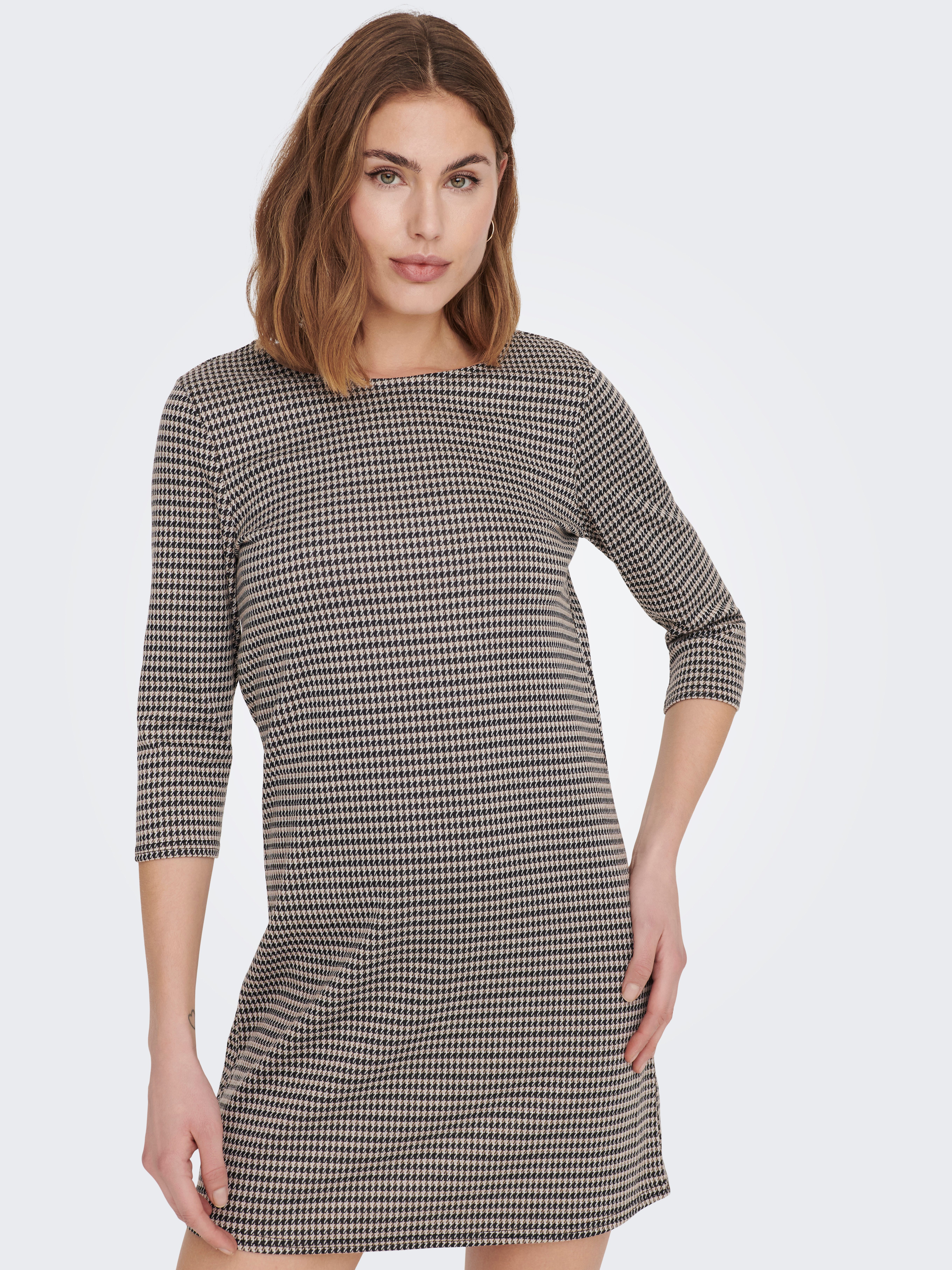 ONLY Jerseykleid ONLBRILLIANT 3/4 CHECK DRESS Sommerkleid