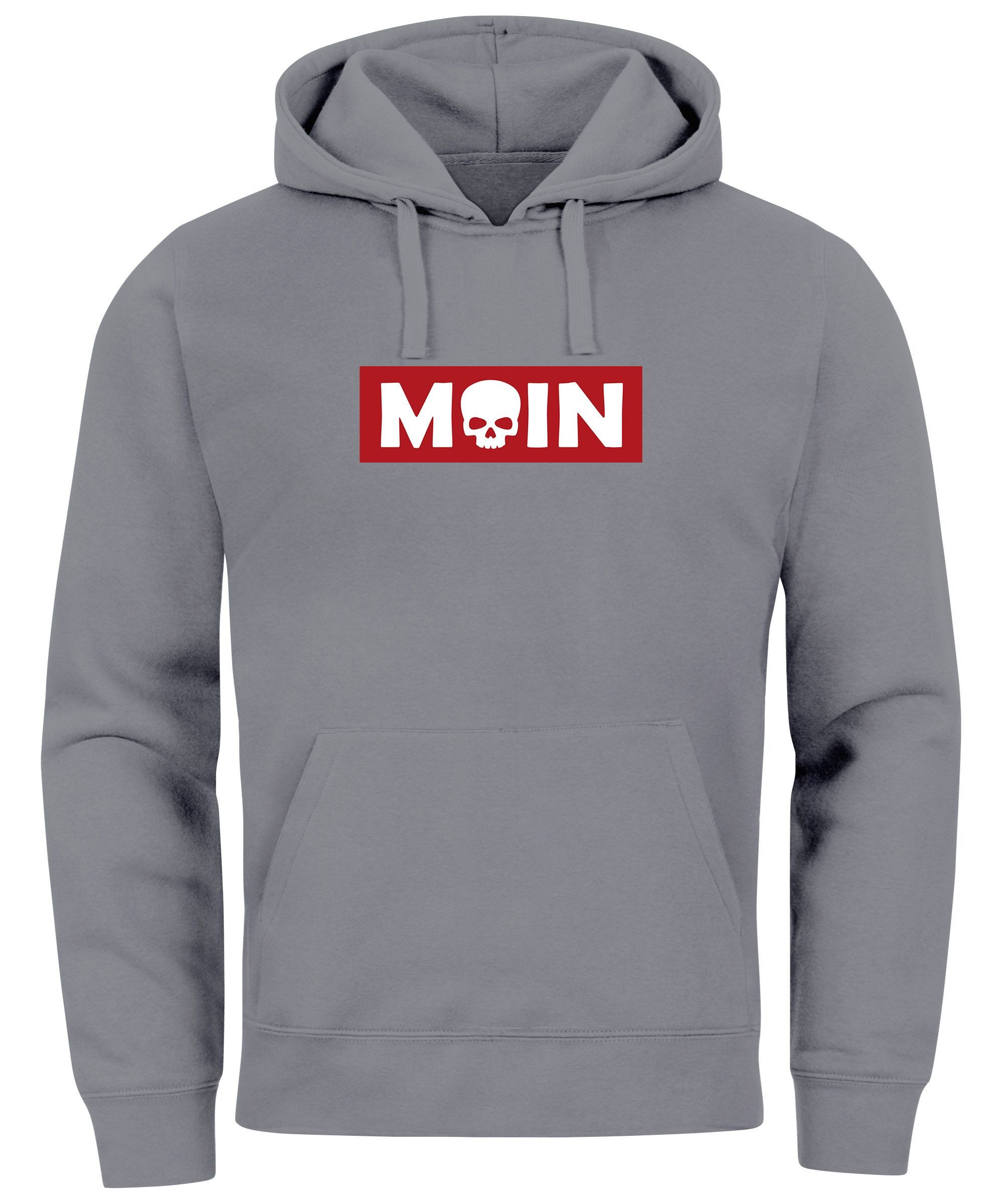 Neverless Hoodie Hoodie Herren Schriftzug Moin günstig online kaufen