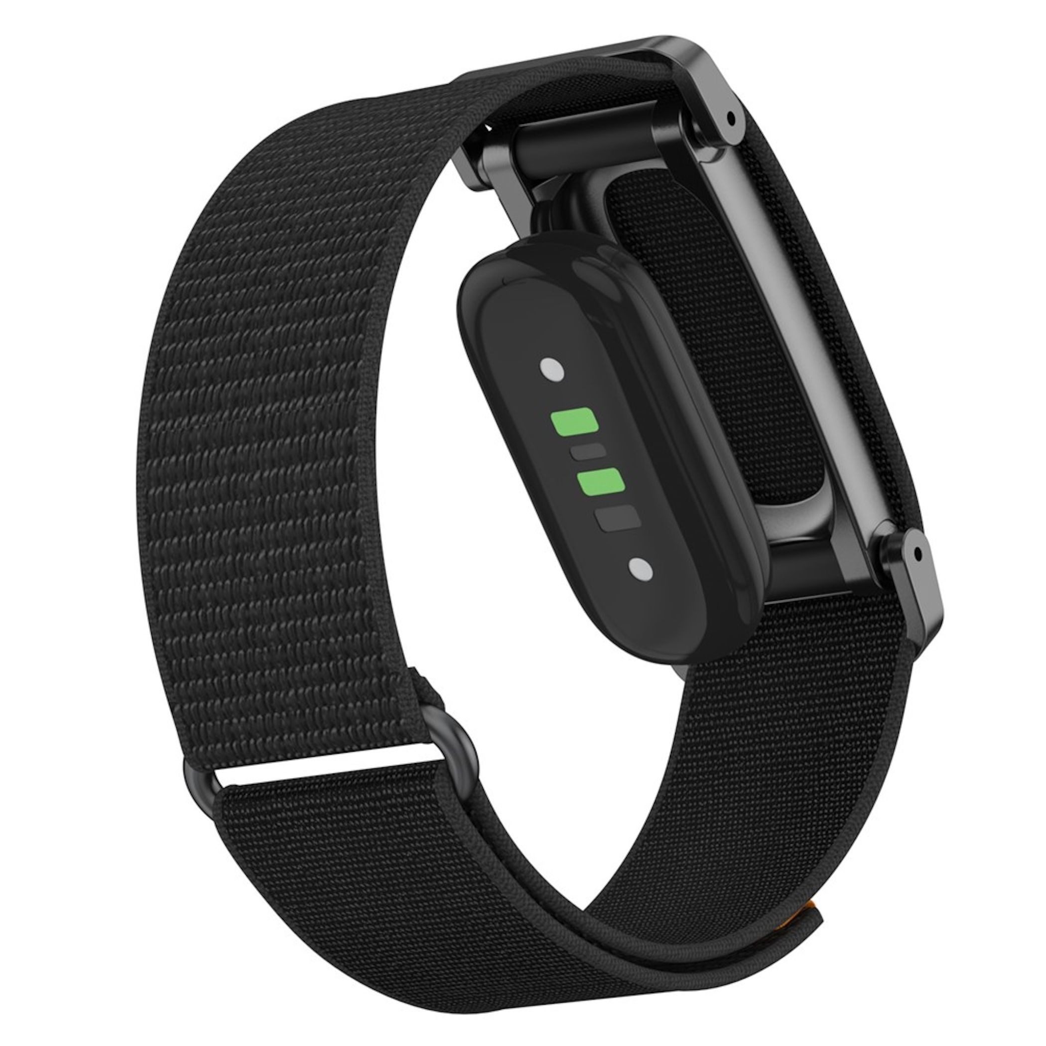 Wigento Smartwatch-Armband Nylon für Google Fitbit Air Klettverschluss Metall Schutz Gehäuse, Metall Schutzgehäuse, Klettverschluss, atmungsaktiv – Bild 4 von 5