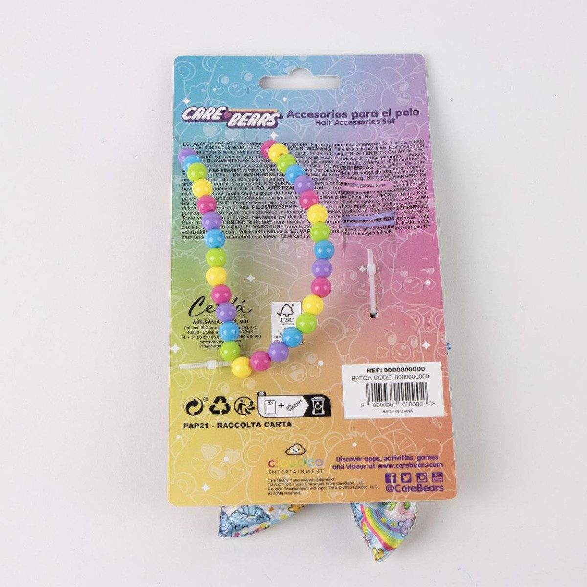 Care Bears Haarspange Beauty Set Accessoires Kinder Geschenkset mit Armband Haarclips Kette, Spar-Set, 4-tlg.