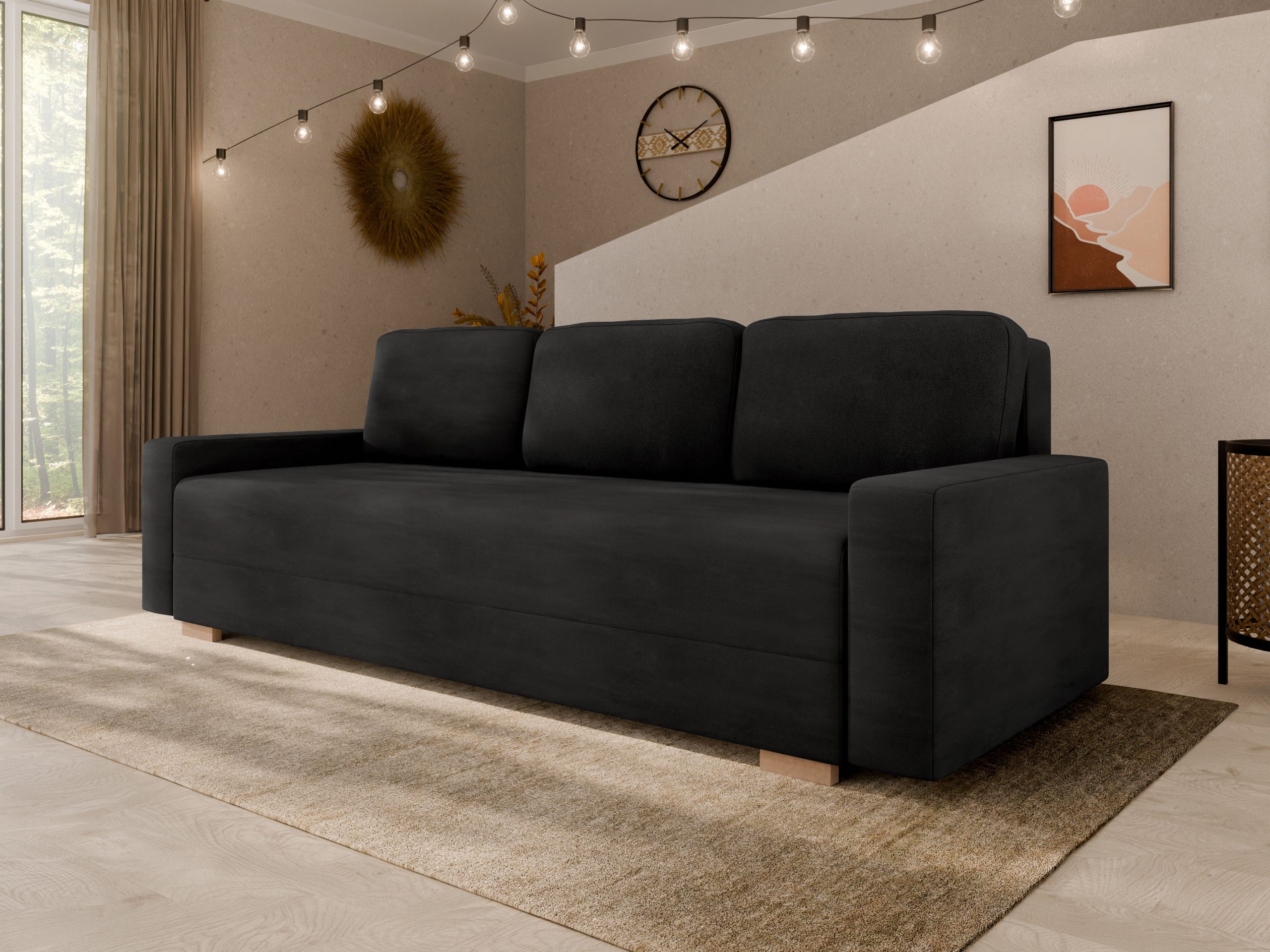 Homesy Schlafsofa 3-Sitzer CELESTE Schlafsofa
