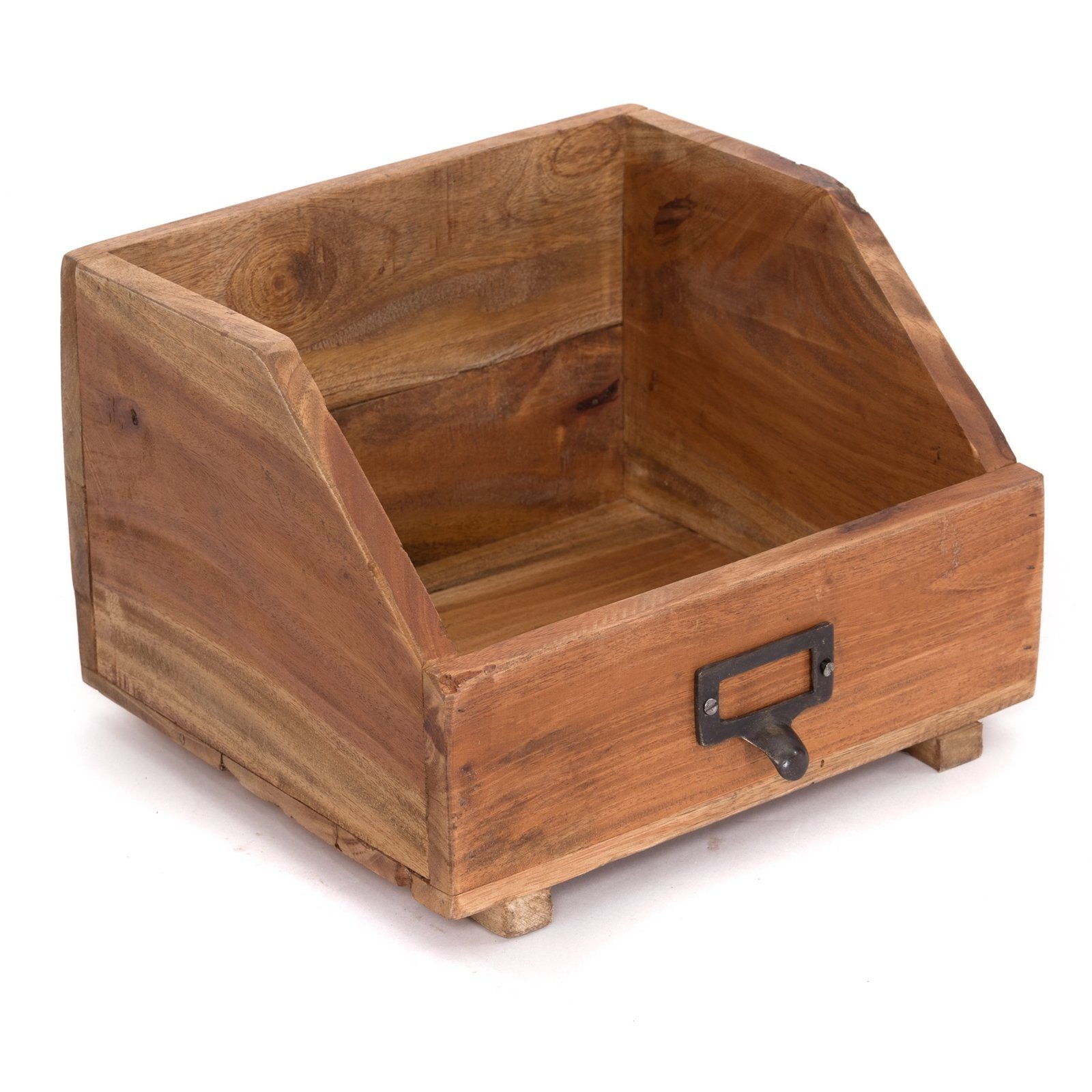 DESIGN DELIGHTS Хранилищаsbox BUCHREGAL "BÜCHERBOX 24", 24x21x17cm (BxTxH), Altholz massiv, Ablage