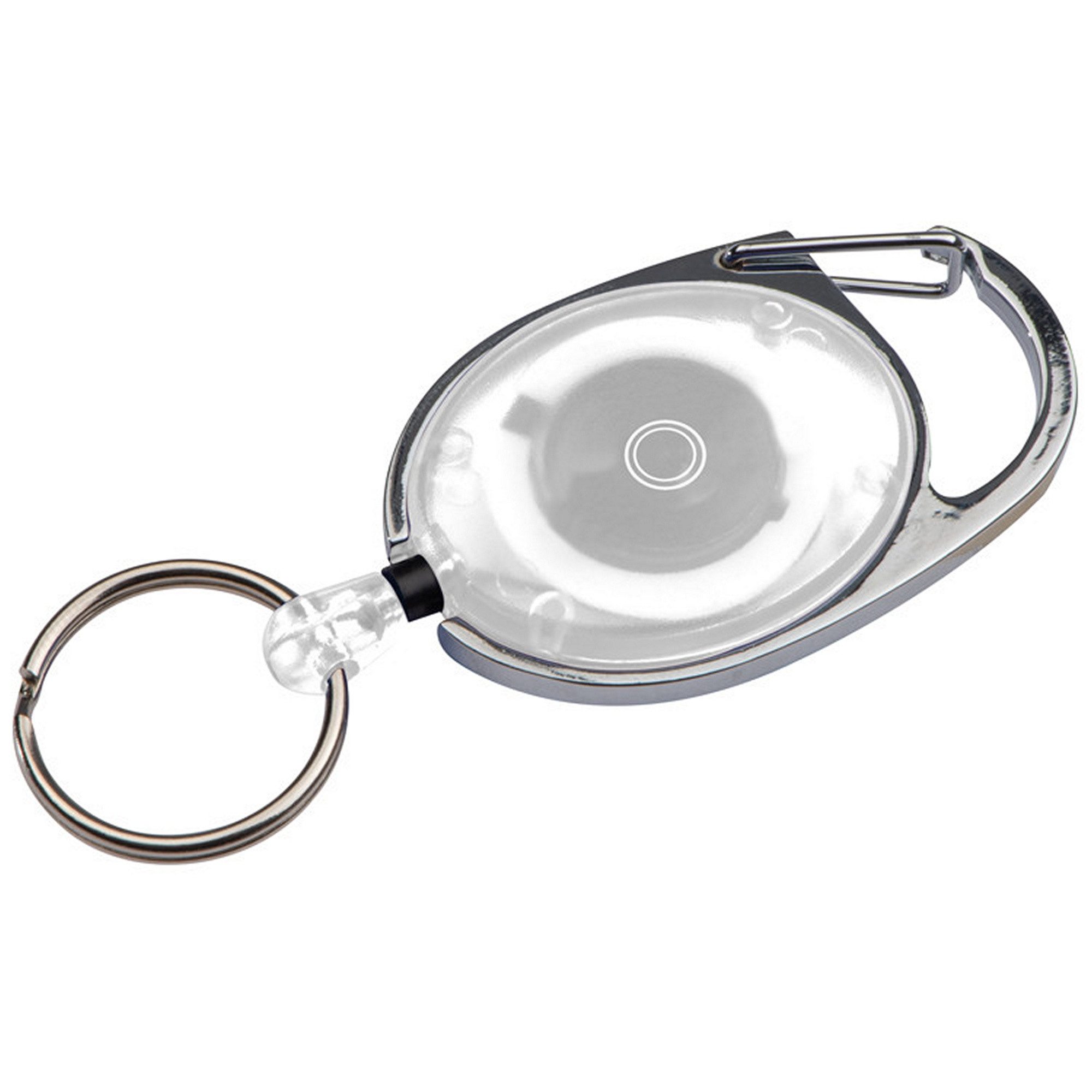 Schlüsselanhänger Schlüsselanhänger mit Karabiner und ausziehbarem Schlüsselring / Farbe