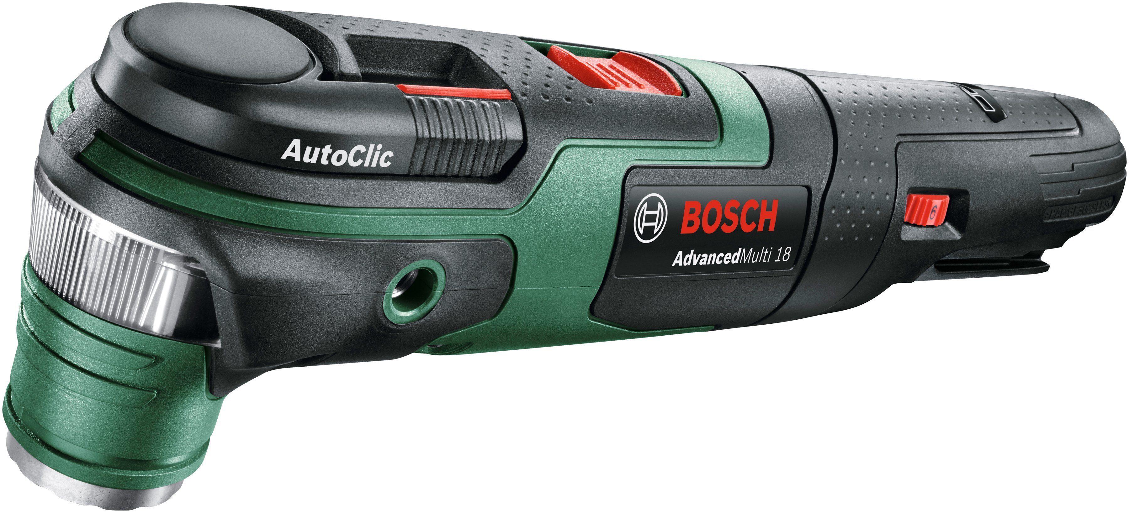 Bosch Home & Garden 18 V, Akku-Multifunktionswerkzeug ohne V, AdvancedMulti 18, 18 Set, Akku