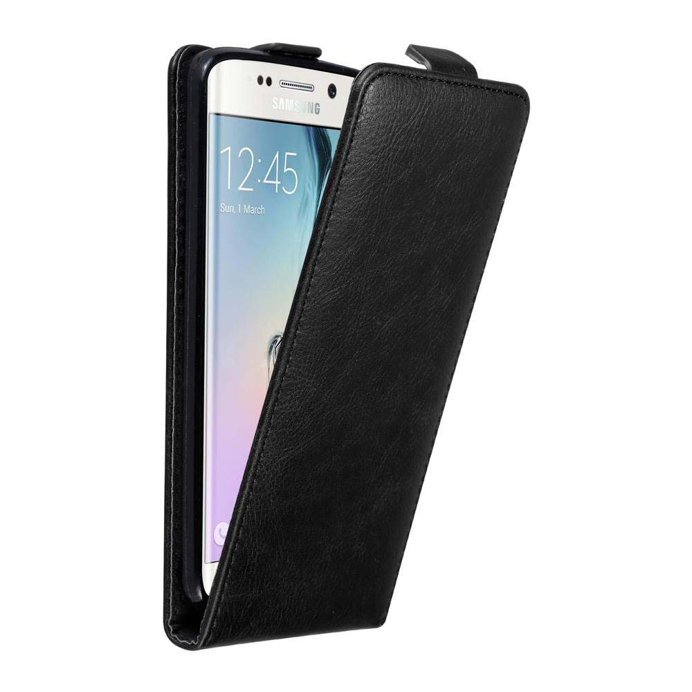 Cadorabo Handyhülle für Samsung Galaxy S6 EDGE Hülle Samsung Galaxy S6 EDGE, Handy Schutzhülle, Klappbare Hülle, Kunstleder mit Magnetverschluss
