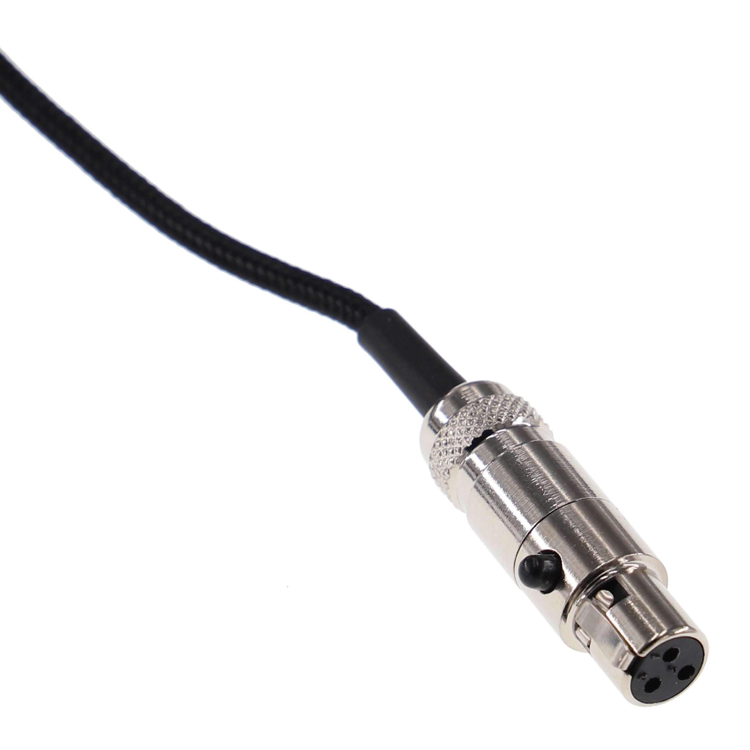 vhbw passend für AKG K702, Q701, K712, K701 Kopfhörer Audio-Kabel, (120 cm), Hochwertiges Verbindungskabel für Kopfhörer, Anschlüsse: 1x 3,5 mm – Bild 3 von 4