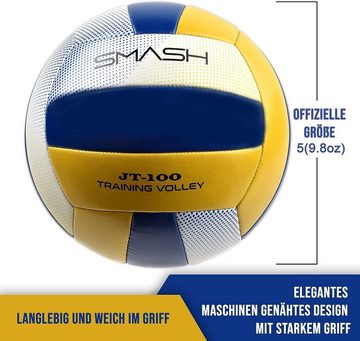 Montegoni Beachvolleyball Volleyball Offizielle Größe 5, Beachvolleyball aus reiner PU (Deflationierter Ball + Tasche), Perfekt für Training), Soft-Touch-Volleyball Ball für Indoor & Outdoor