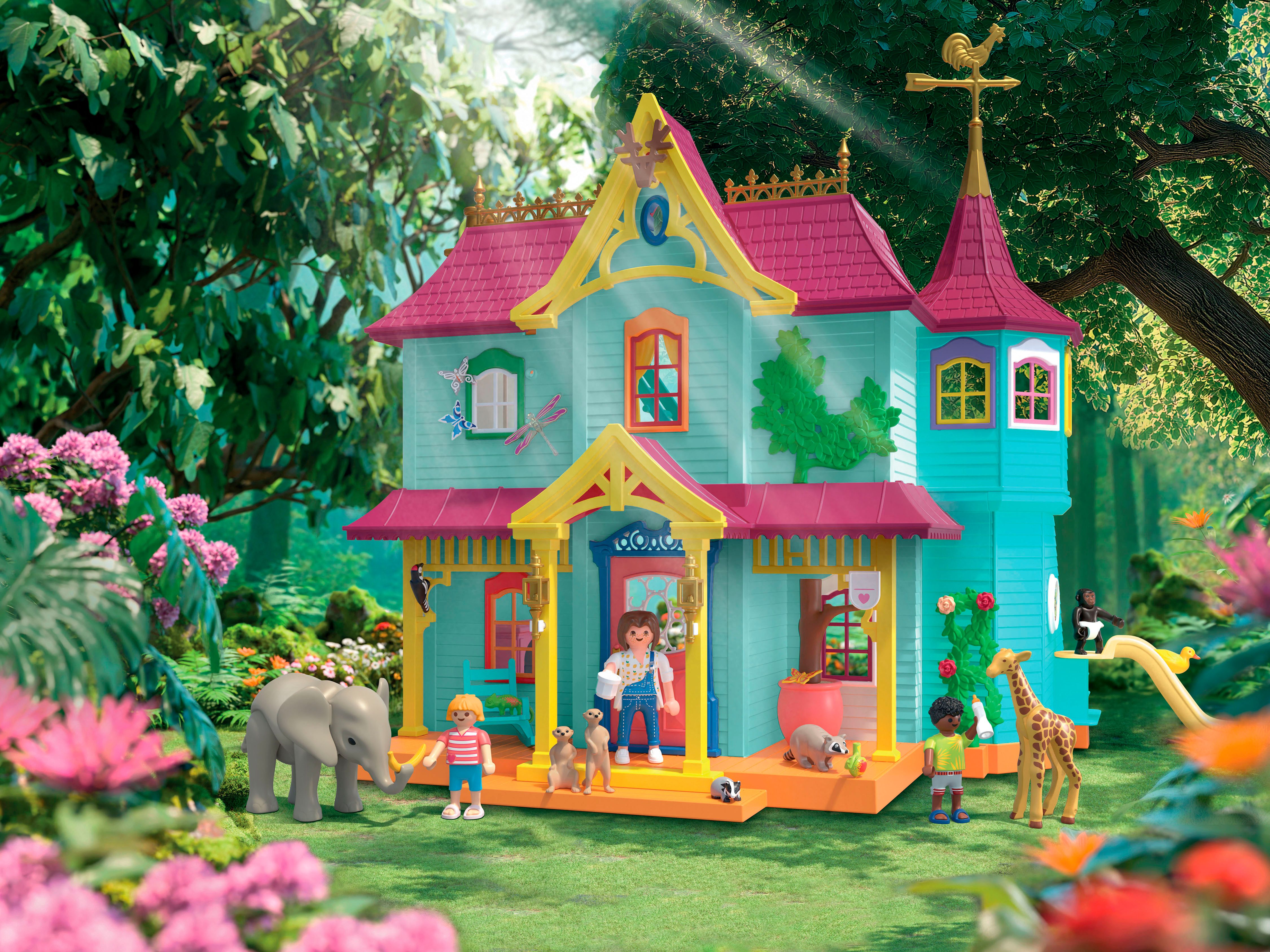 Playmobil® Kunterbunte Tiervilla (71852), Animals & Friends Konstruktions-S günstig online kaufen