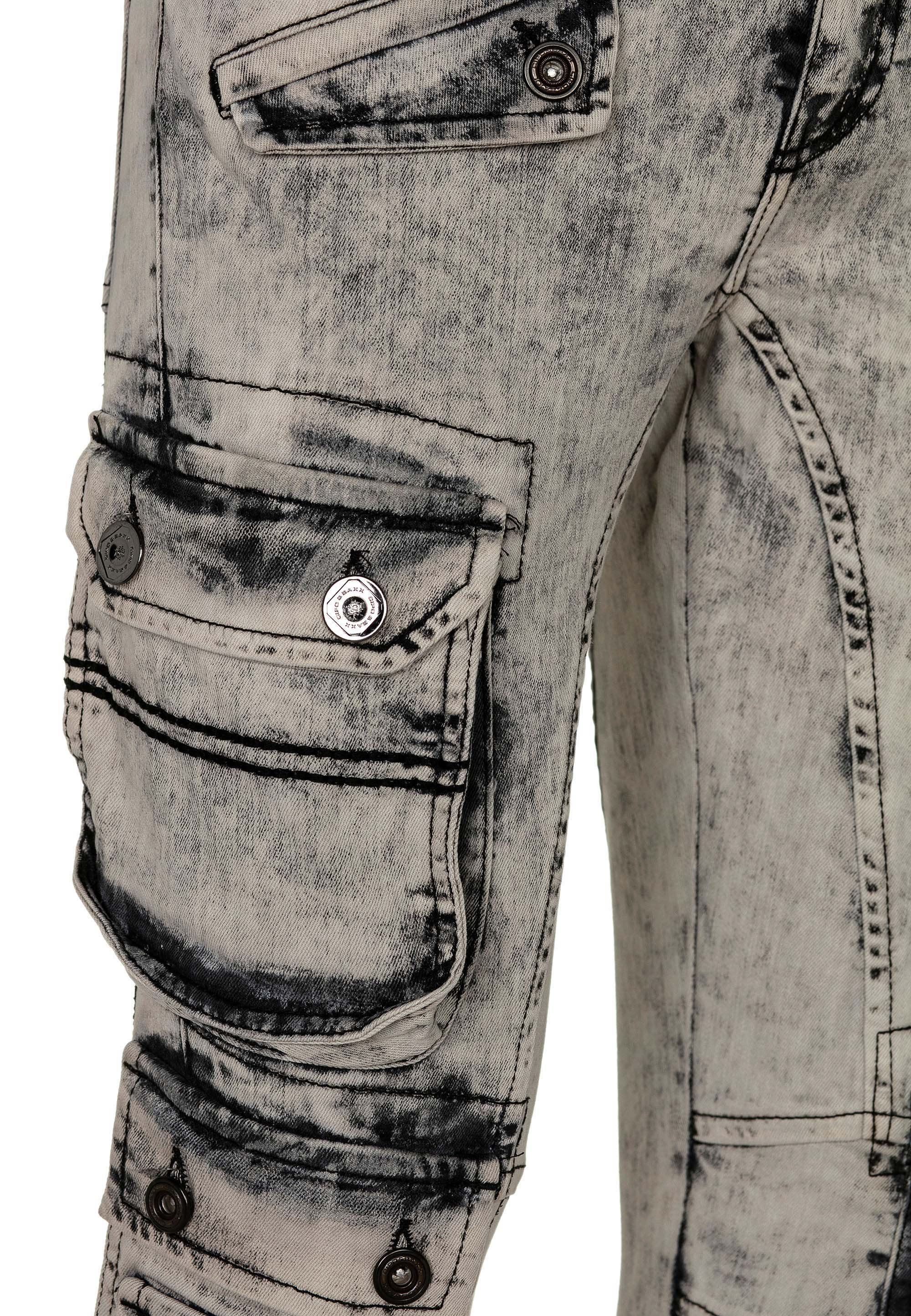 Cipo & Baxx Bequeme Jeans Slim Fit Taschen Cargo in mit
