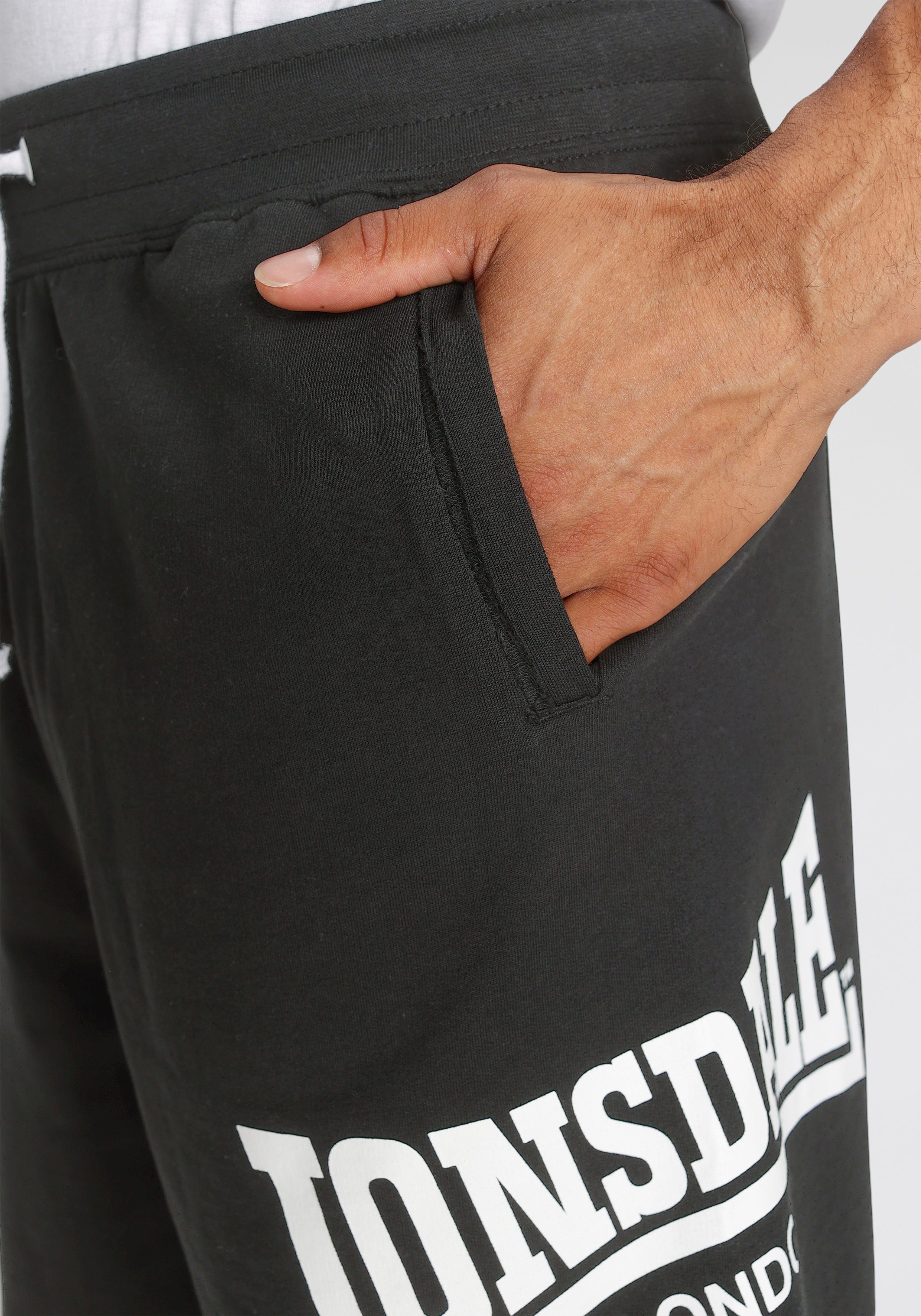 Lonsdale Sweatshorts Black/White BLACK SWEATSHORTS