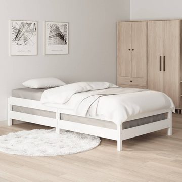 furnicato Bett Stapelbett Weiß 90x190 cm Massivholz Kiefer