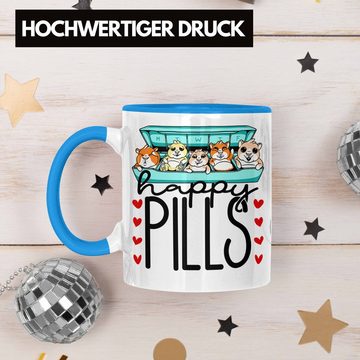 Trendation Tasse Lustiges Geschenk für Hamsterliebhaber: "Happy Pills" Tasse Hamster Be