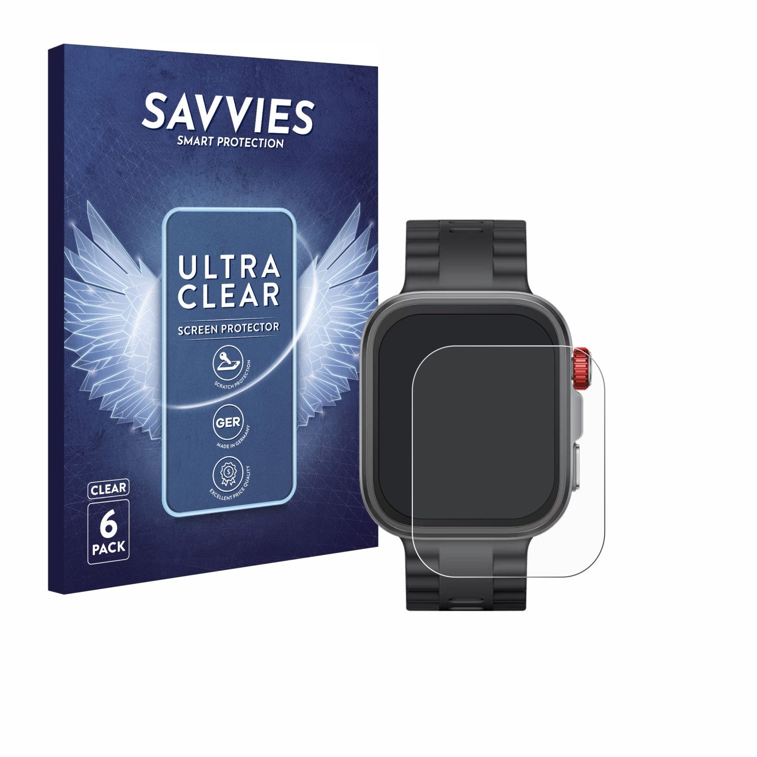 Savvies Displayschutzfolie Schutzfolie für Huawei Watch Fit 4 Pro, 6 Stück, Displayschutz Schutz Folie Klar Transparent