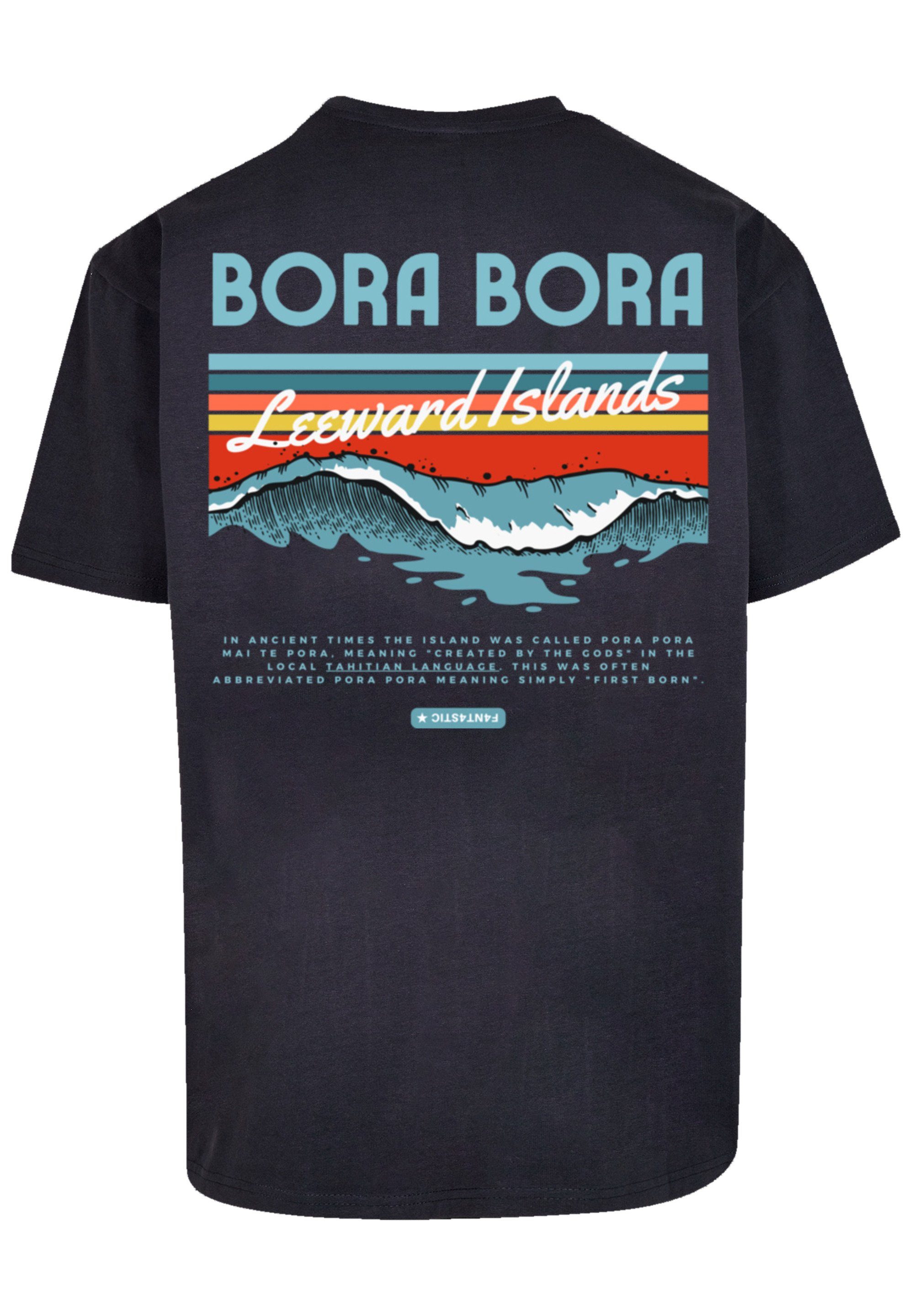 Leewards Island navy Bora Print F4NT4STIC T-Shirt Bora