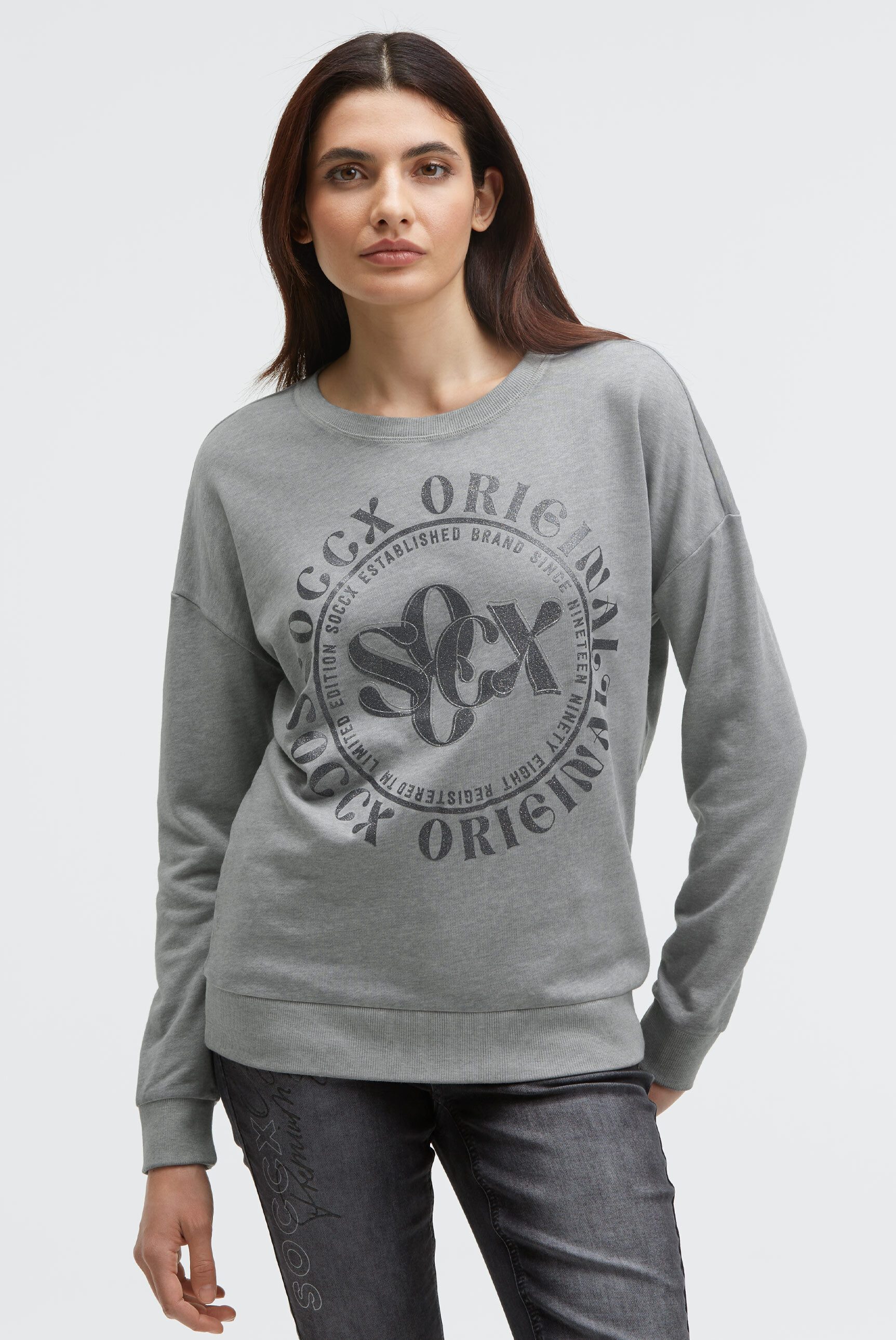 SOCCX Sweater mit überschnittenen Schultern günstig online kaufen