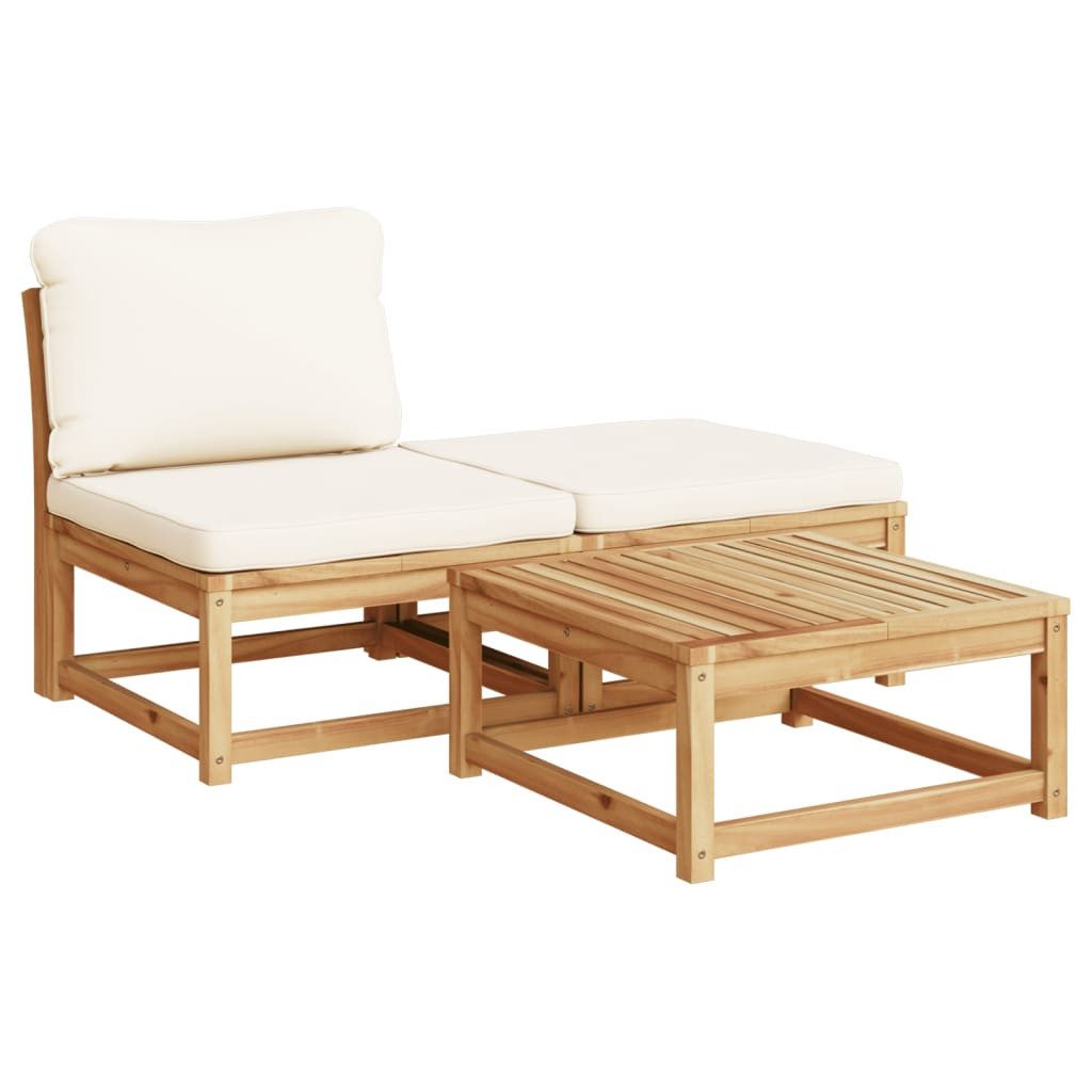 vidaXL Sofaelement 3-tlg. Garten-Lounge-Set mit Kissen günstig online kaufen
