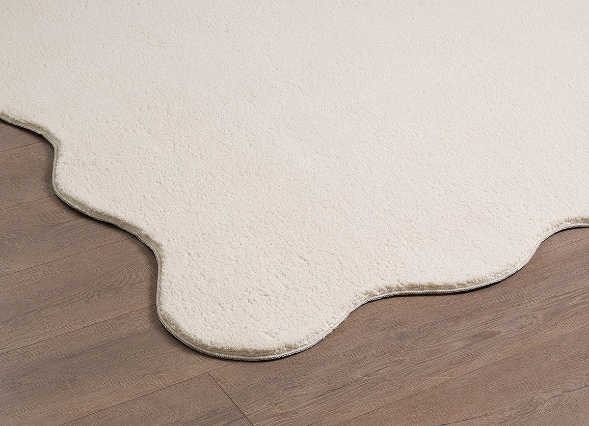 the carpet Teppich Relax Scallop kuschelig & Super Soft, wellenförmig, Anti-Rutsch Unterseite, Waschbar bis 30 Grad, Felloptik – Bild 4 von 5