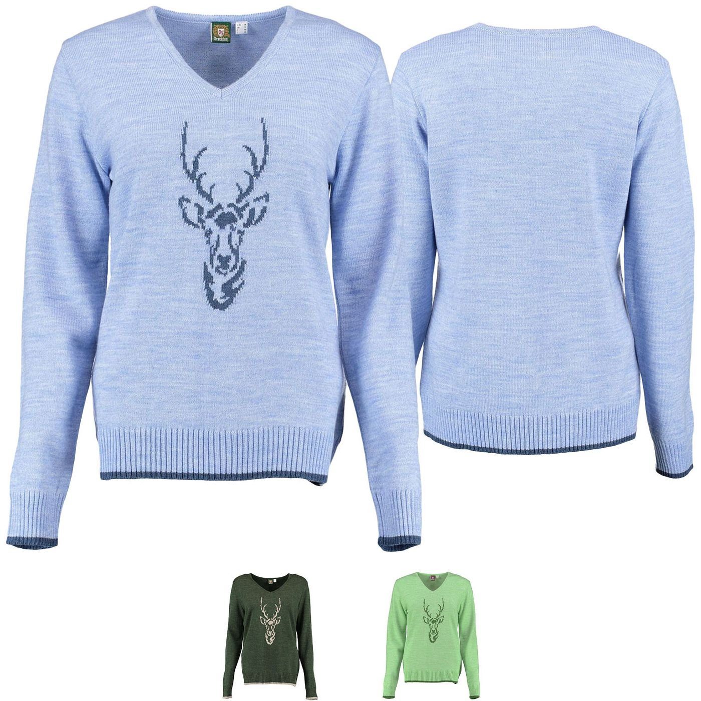 German Wear Trachtenstrickjacke OBSW-002 Damen Trachten Wolljanker Strickjacke Tracht Weste