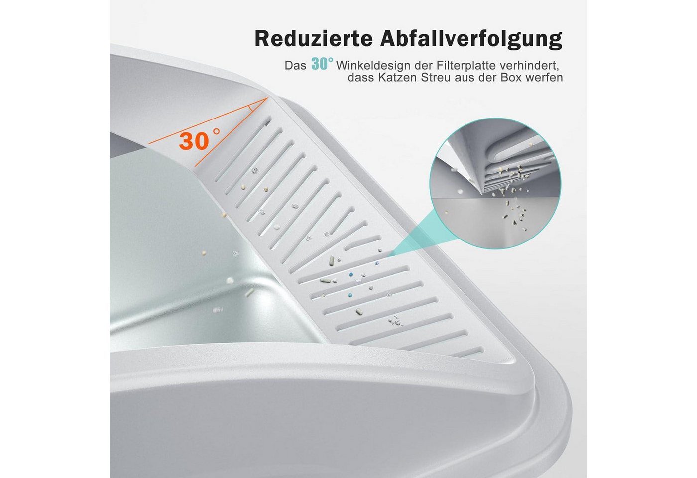 Thumbnail - LuxusKollektion Schutzkragen Katzentoilette XXL Edelstahl Katzenklo Offene mit Metall Schaufel