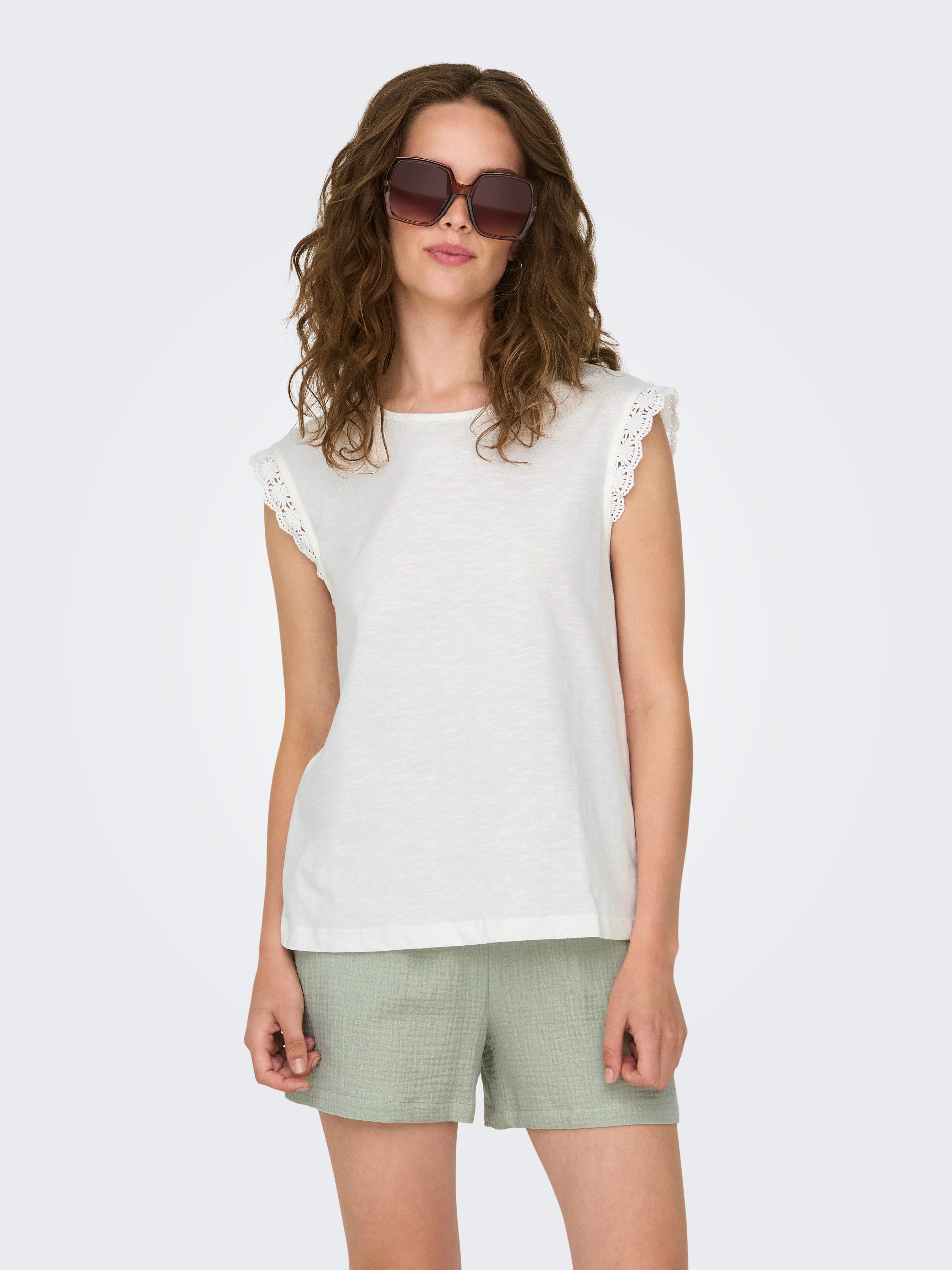 JDY Kurzarmshirt JDYSALVA LIFE S/L CROCHET günstig online kaufen