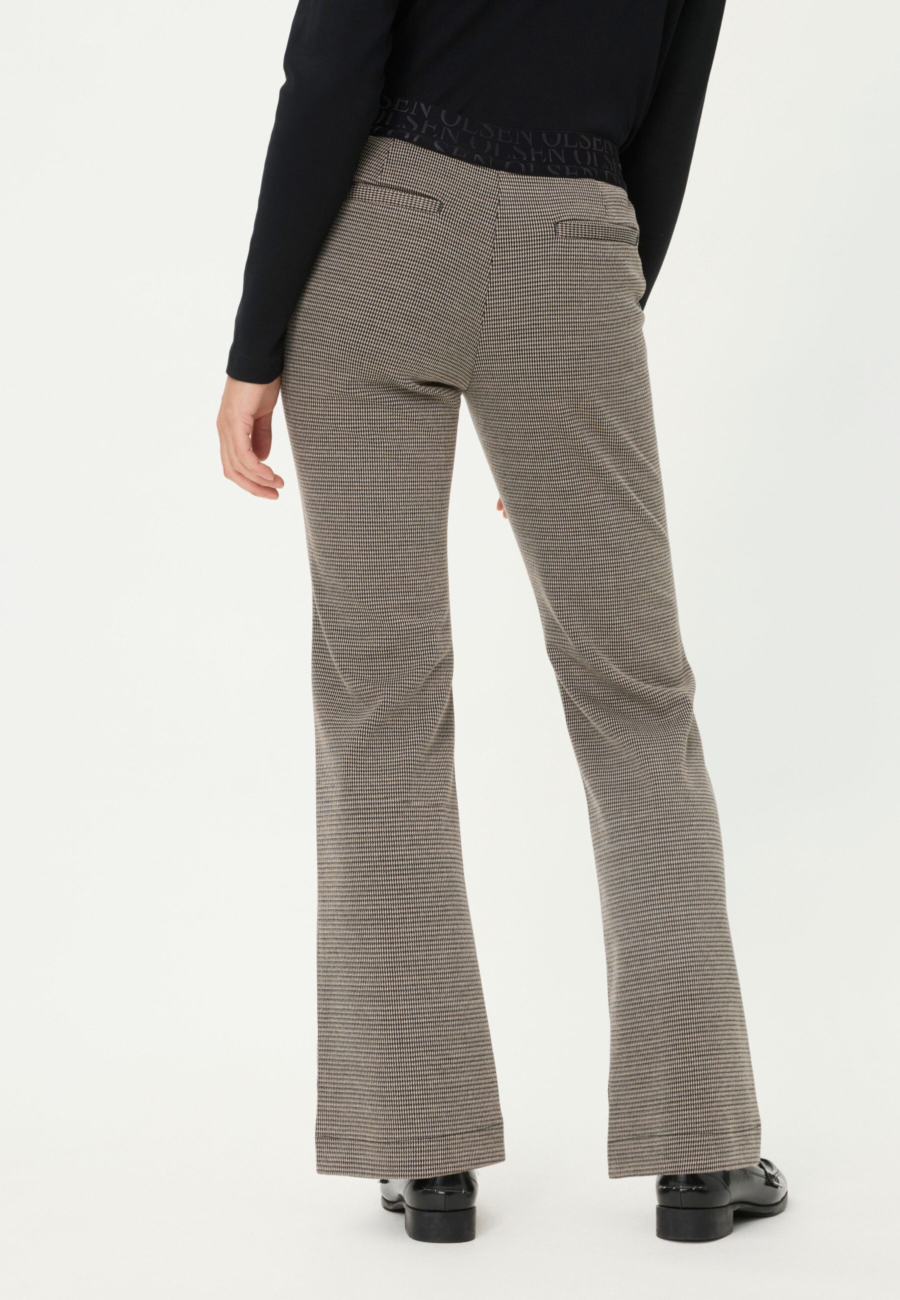 Olsen Stoffhose mit Jacquard-Muster