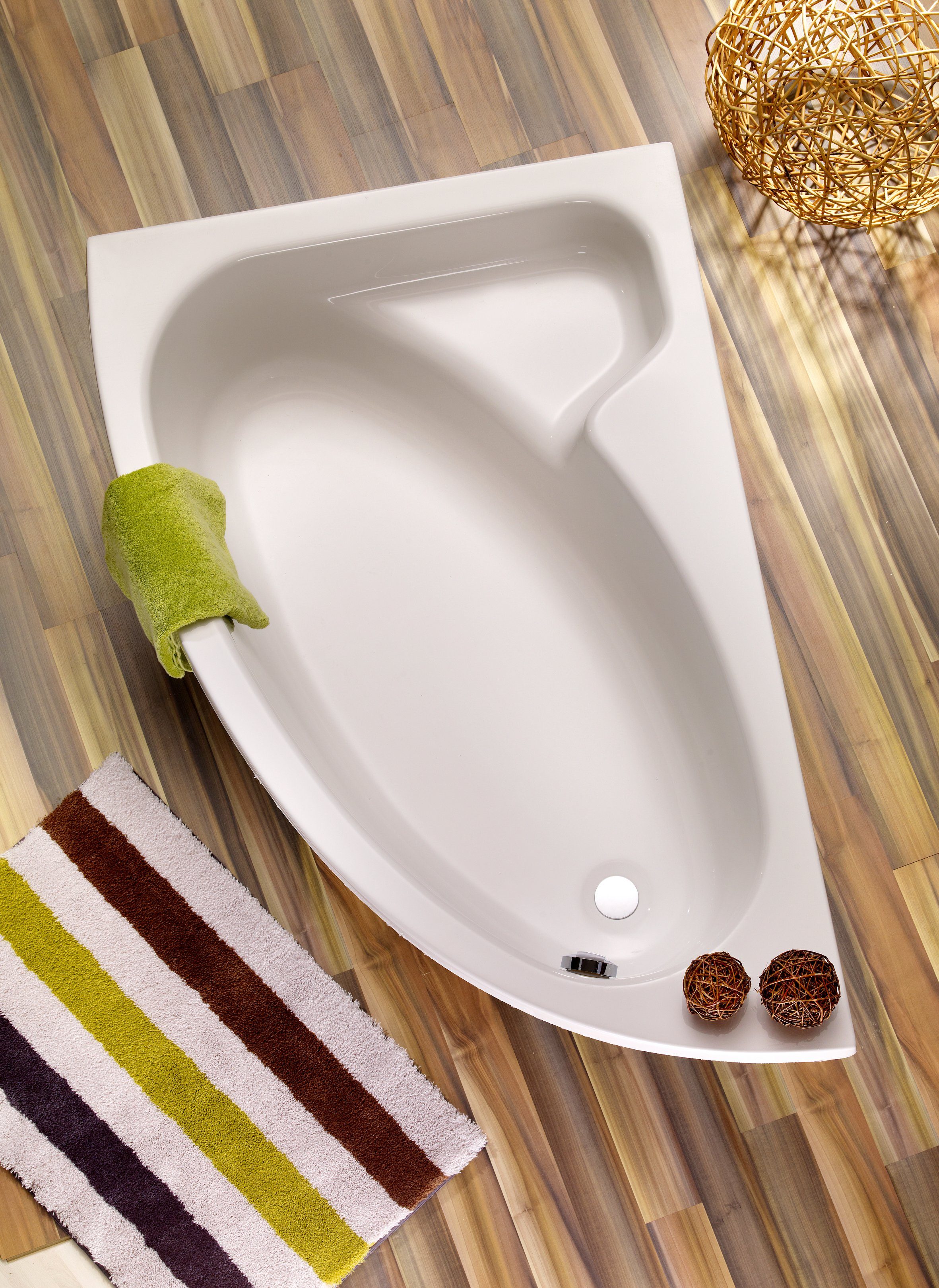 OTTOFOND Badewanne Salinas, (3-tlg), mit Wannenträger und Ablaufgarnitur