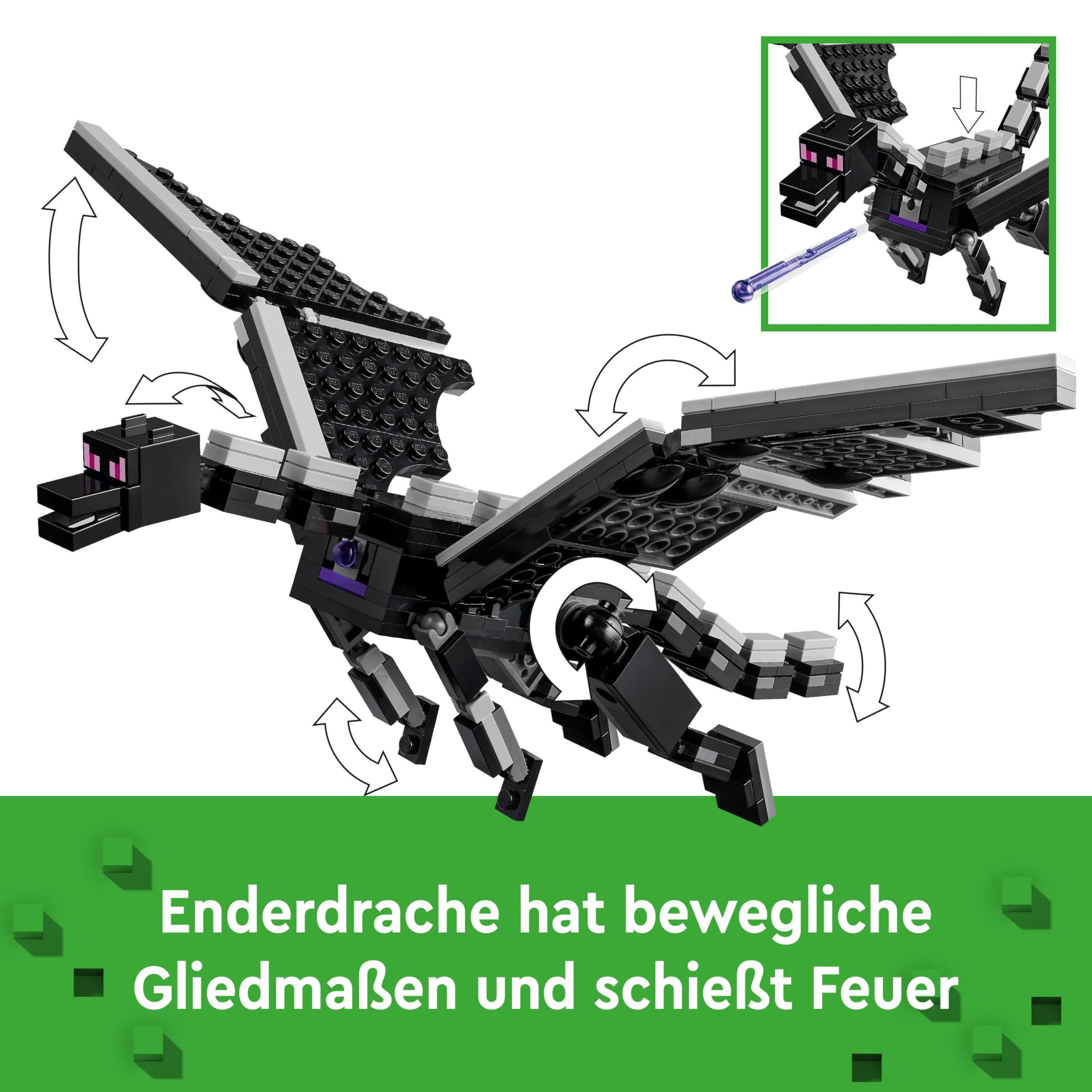 LEGO® Minecraft Der Enderdrache und das Endschiff 21264 Konstruktions-Spielset, (657 St), 657-teiliges LEGO Bauset