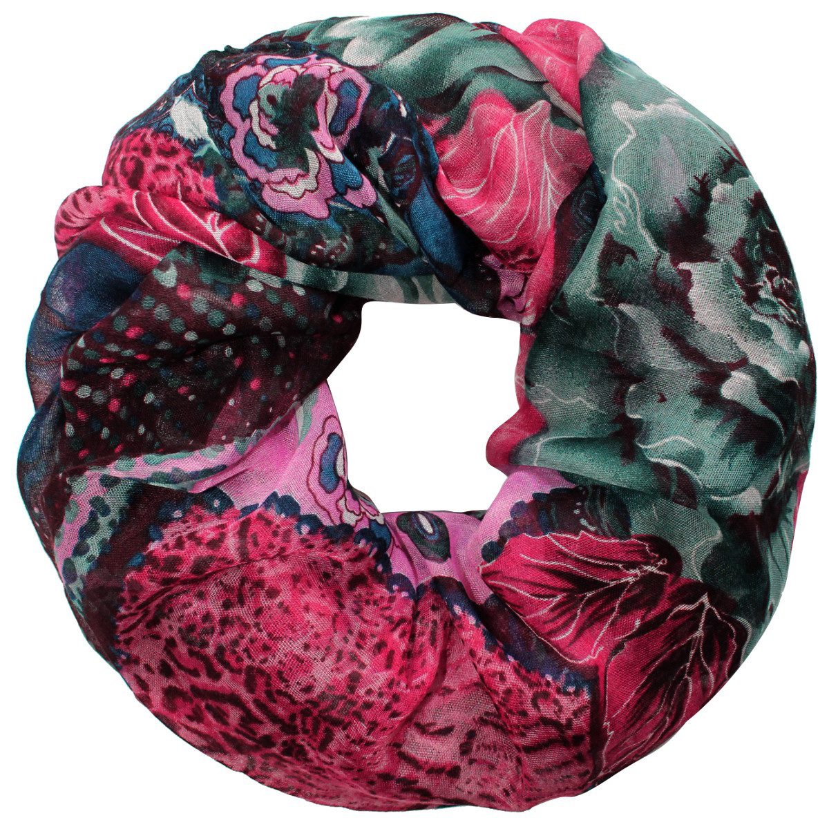 dy_mode Loop XXL Loop Schal Geblümt Rundschal Rosen Muster Schlauchschal günstig online kaufen
