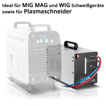 STAHLWERK Fülldrahtschweißgerät Wasserkühler mit 370 W Leistung und 6 l Tank, Packung, 1-tlg., für MIG MAG, WIG Schweißgeräte und Plasmaschneider, Wasserkühlung