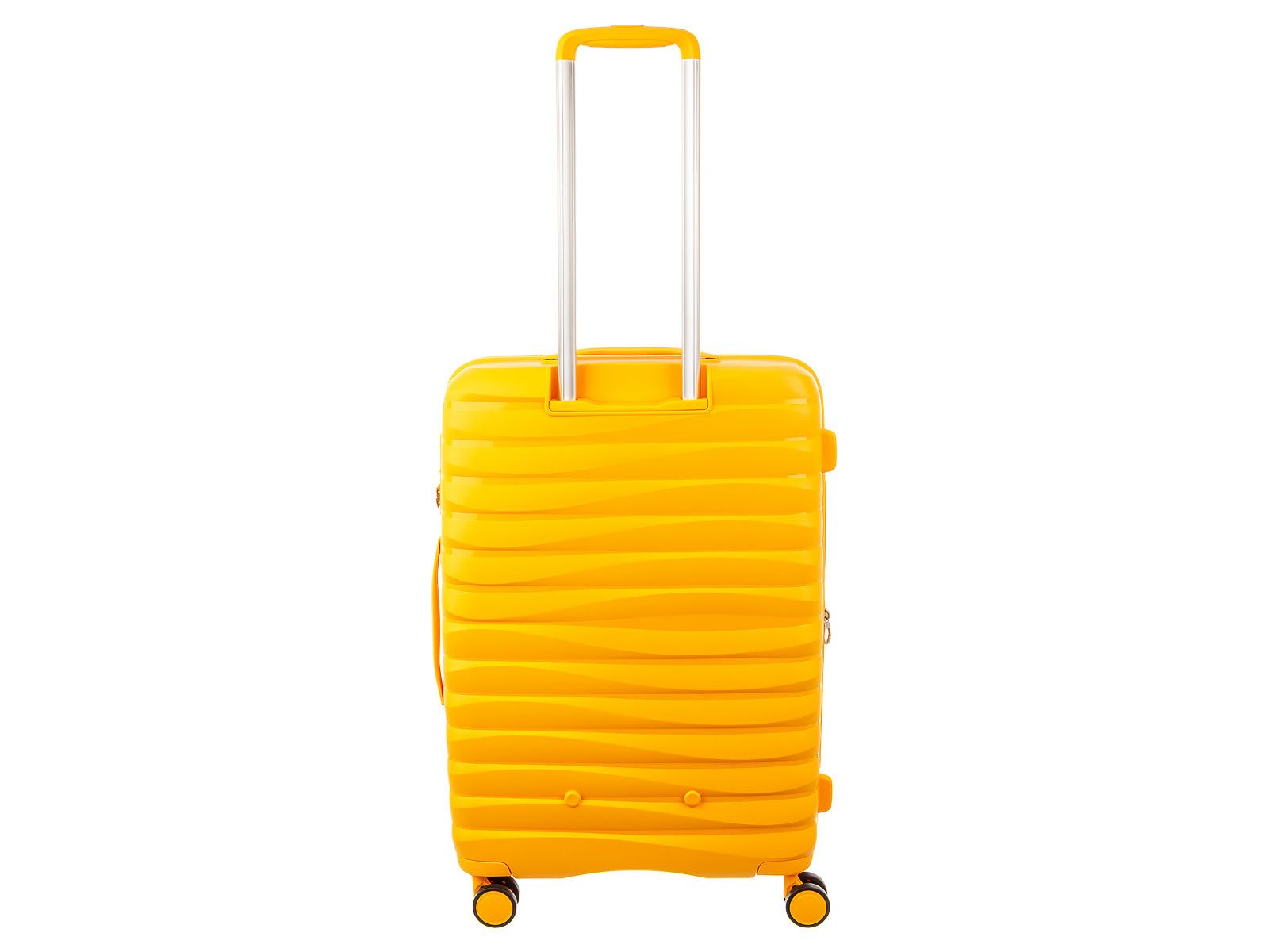 Franky Hartschalen-Trolley PP18 Trolley Hartschalenkoffer Spinner Gr. M, 4 Doppelrollen Rollen, Dehnfalte TSA Schloss