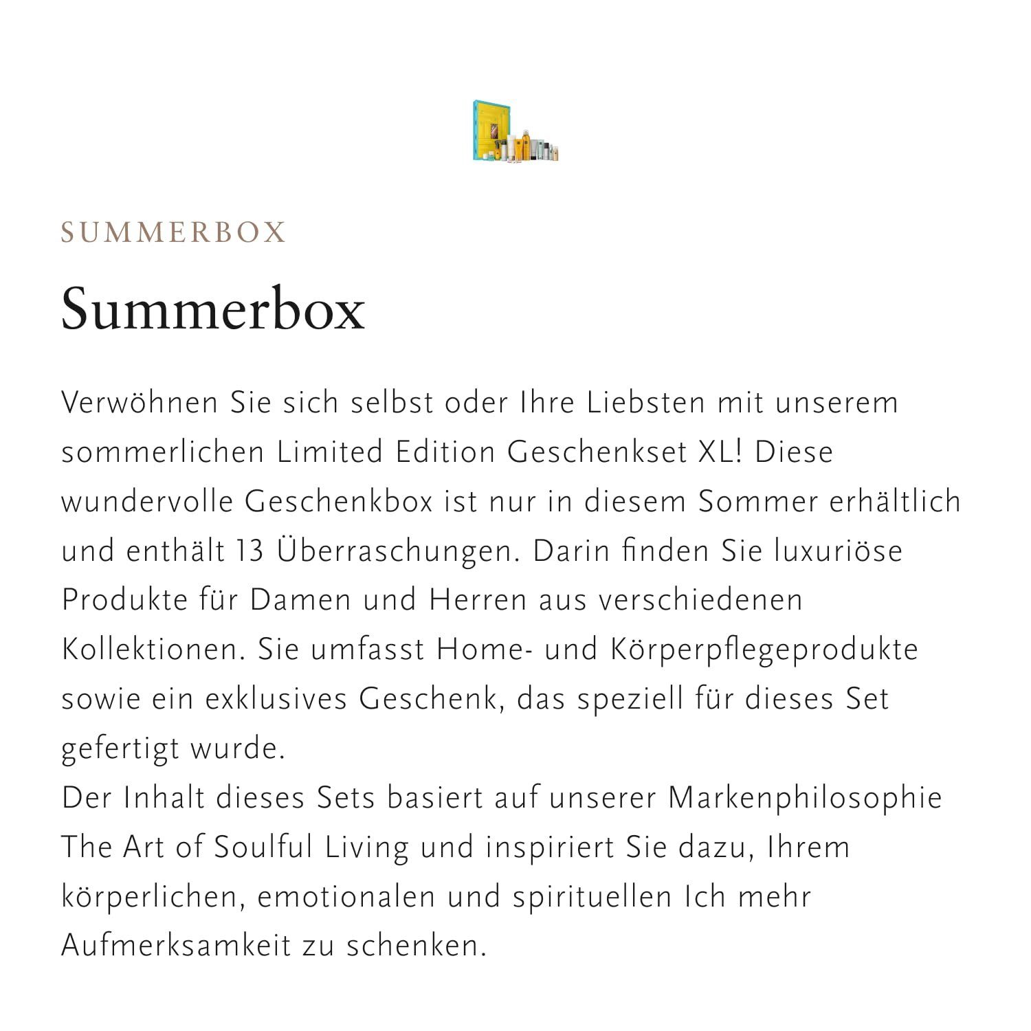 Summer Überraschungen Geschenkbox sommerliche Adventskalender, Joy 13 Rituals Verwöhnmomente of